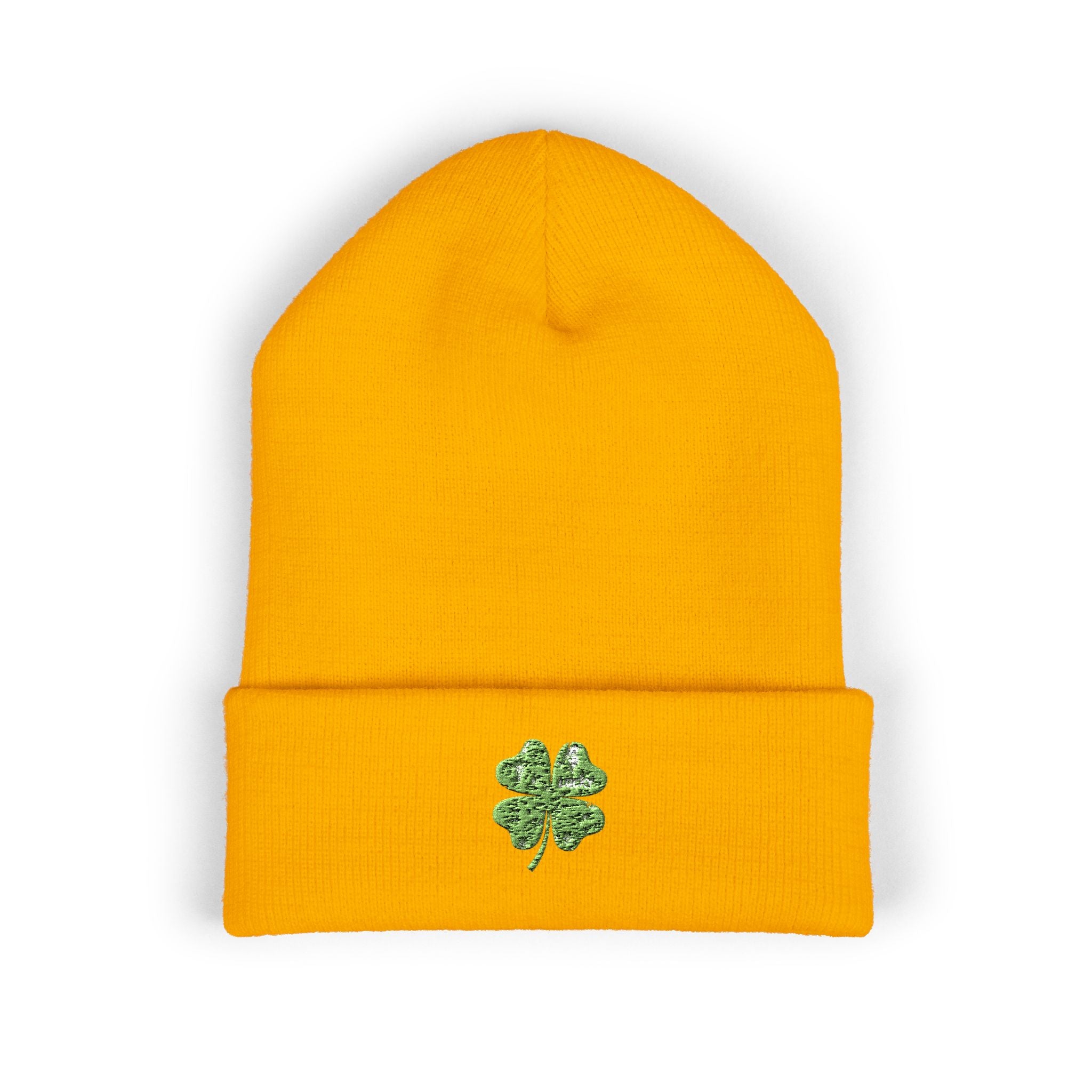 St. Patrick's Day 4-Leaf Clover Embroidered Beanie