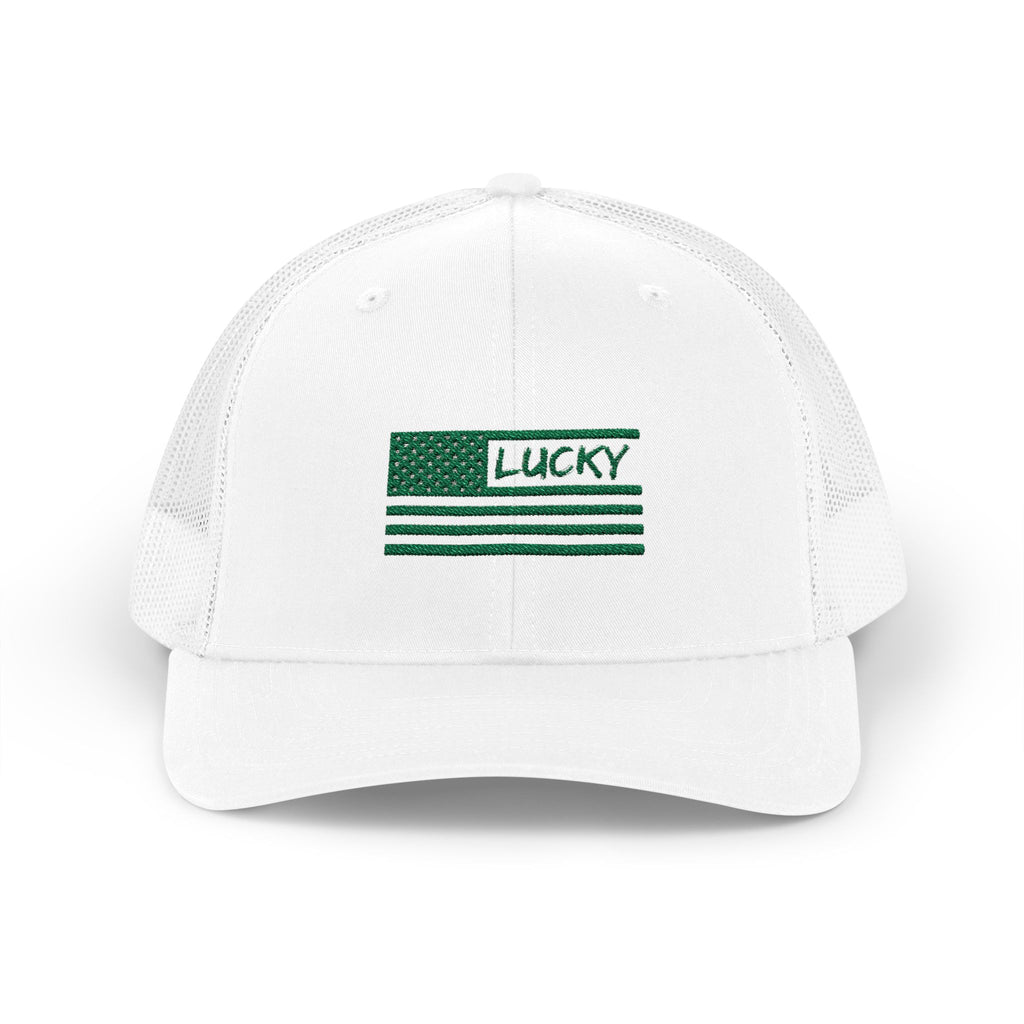 St. Patrick's Day Lucky 4-Leaf Clover Snapback Trucker Cap