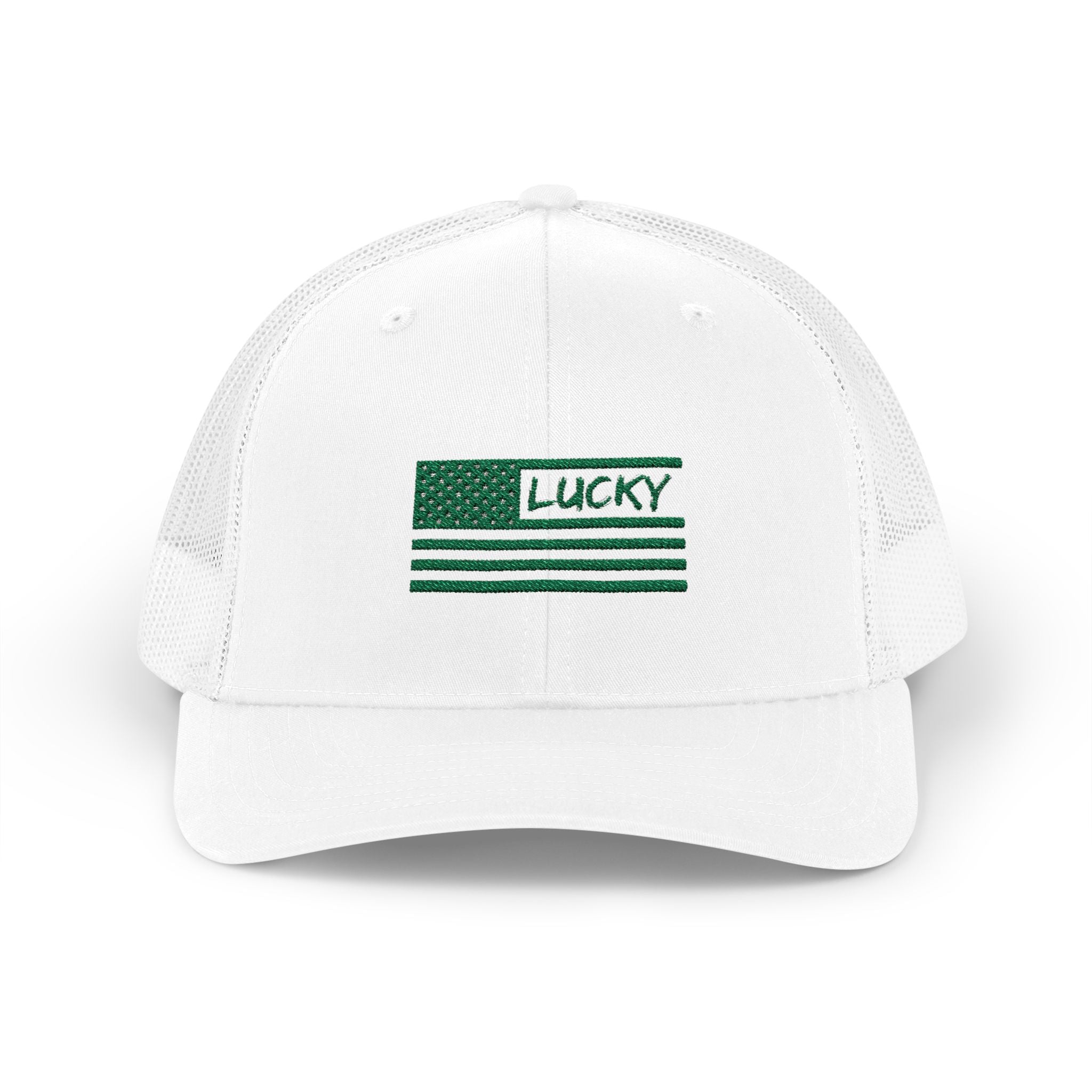 St. Patrick's Day Lucky 4-Leaf Clover Snapback Trucker Cap
