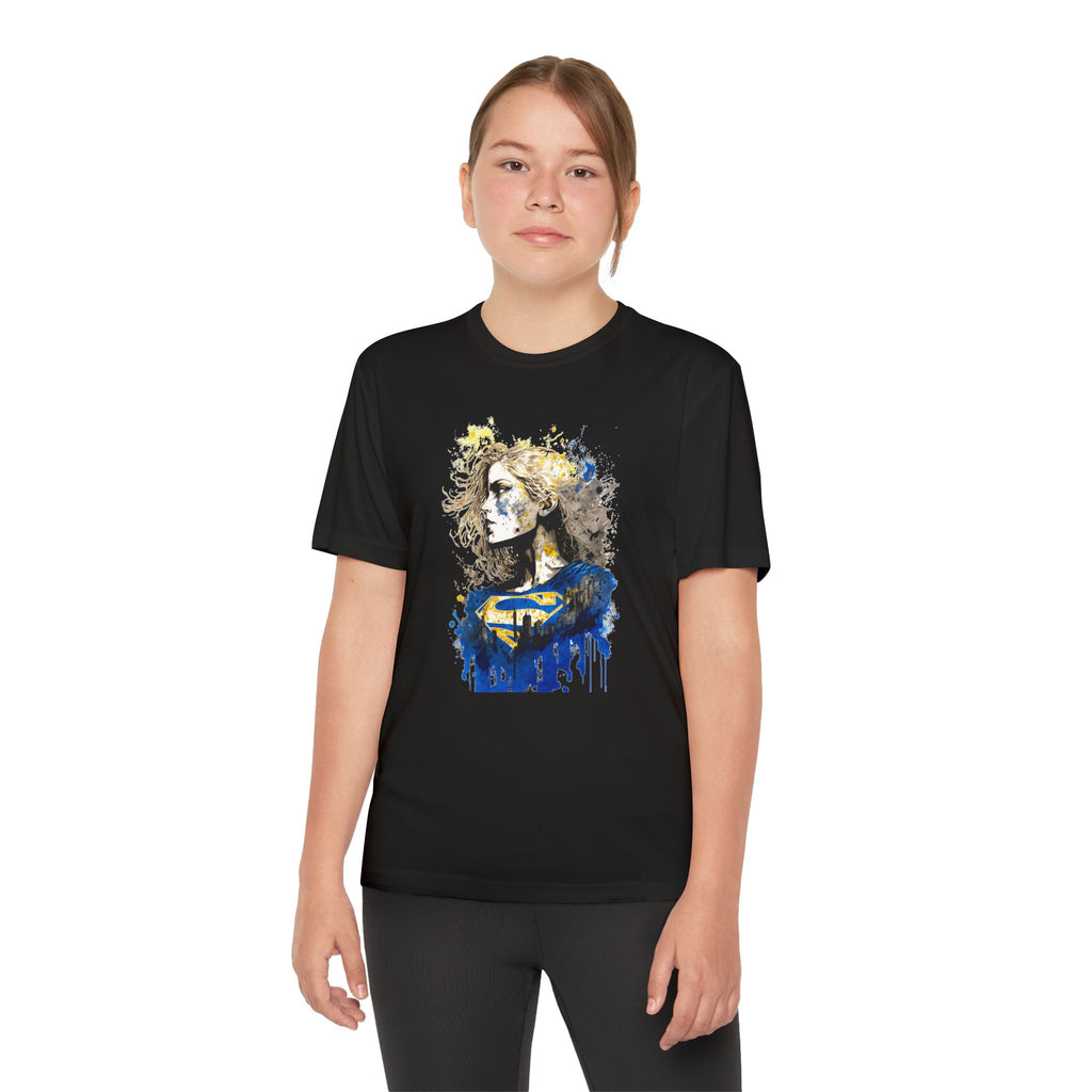 Superhero Youth T-Shirt Sports Graphic Tee, Cool Athletic Shirt for Kids