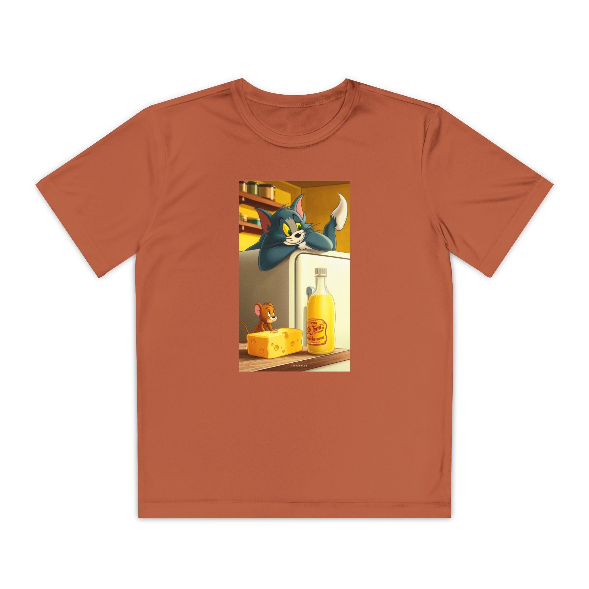 Youth Competitor Tee with Tom And Jerry design, Cartoon Graphic Kid's T-Shirt, Kids Tee, Children's Clothing, Funny Tee for Boys and Girls