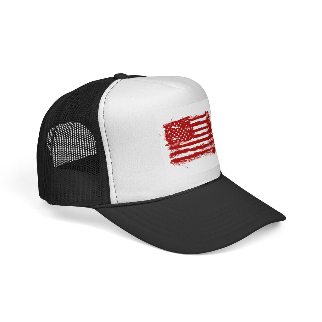 Patriotic Trucker Cap with American Flag Design, USA Hat, Summer Fashion, Outdoors Gear, Gift for Veterans, BBQ, 4th of July