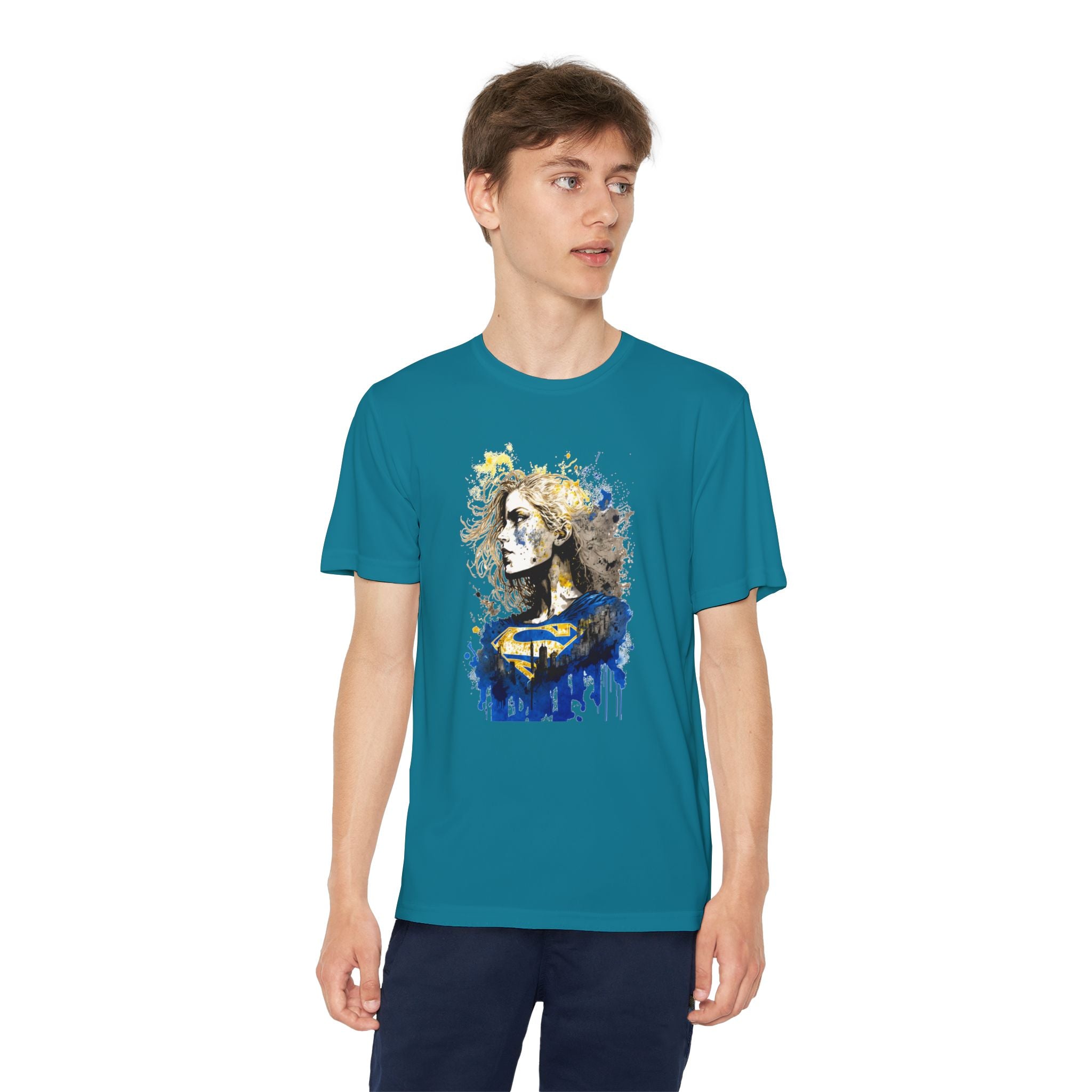 Superhero Youth T-Shirt Sports Graphic Tee, Cool Athletic Shirt for Kids