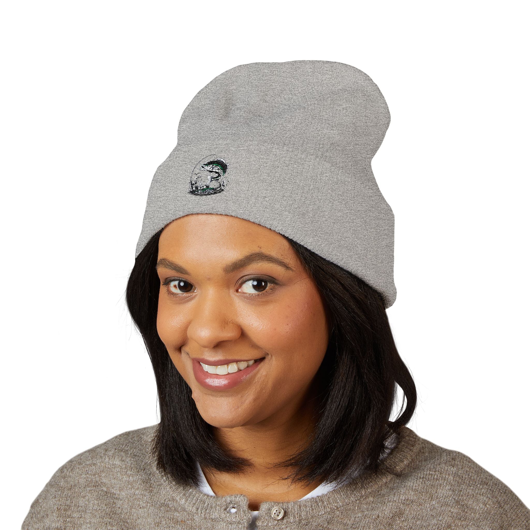 Beanie, Fishing Embroidered Winter Hat, Fisherman Beanie, Outdoor Sports Cap, Knit Beanie, Angler Gift, Fishing Trip Apparel