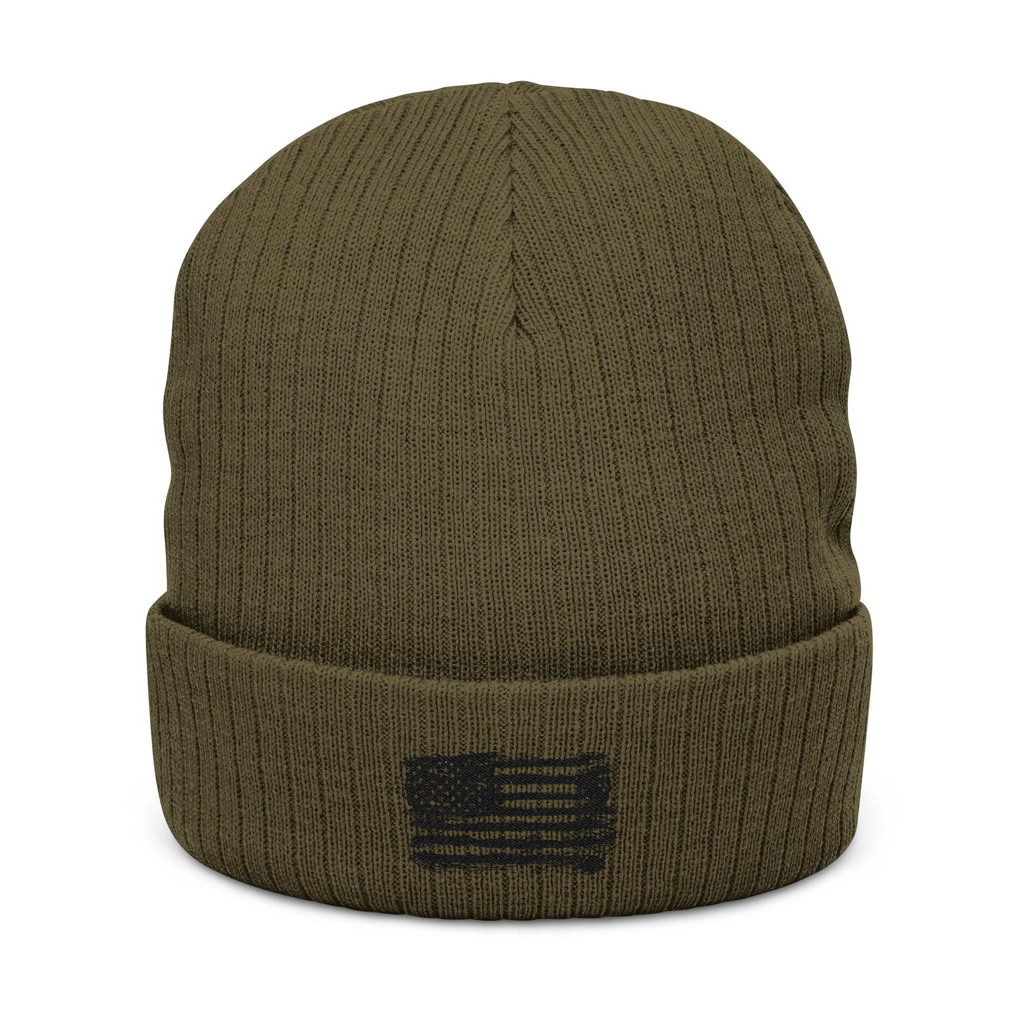 Stylish Embroidered Beanie with  Patriotic Flag Design | Winter Hat, Cozy Headwear, Gifts for Him, Outdoor Apparel, Fashionable Knitwear