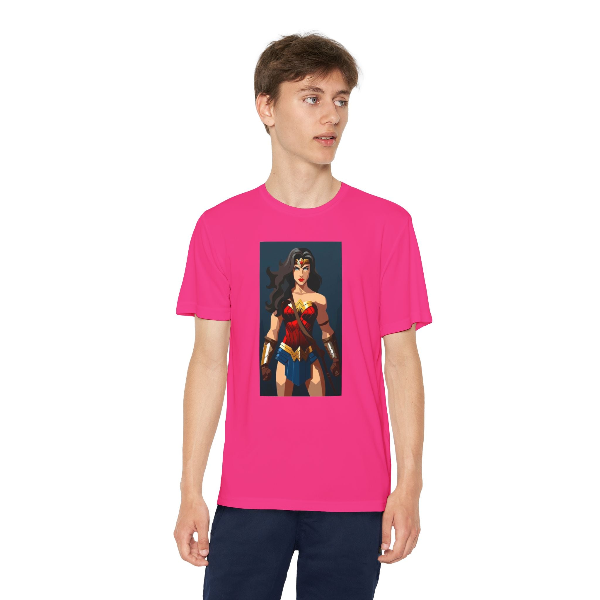 Superhero Youth T-Shirt Sports Graphic Tee, Cool Athletic Shirt for Kids