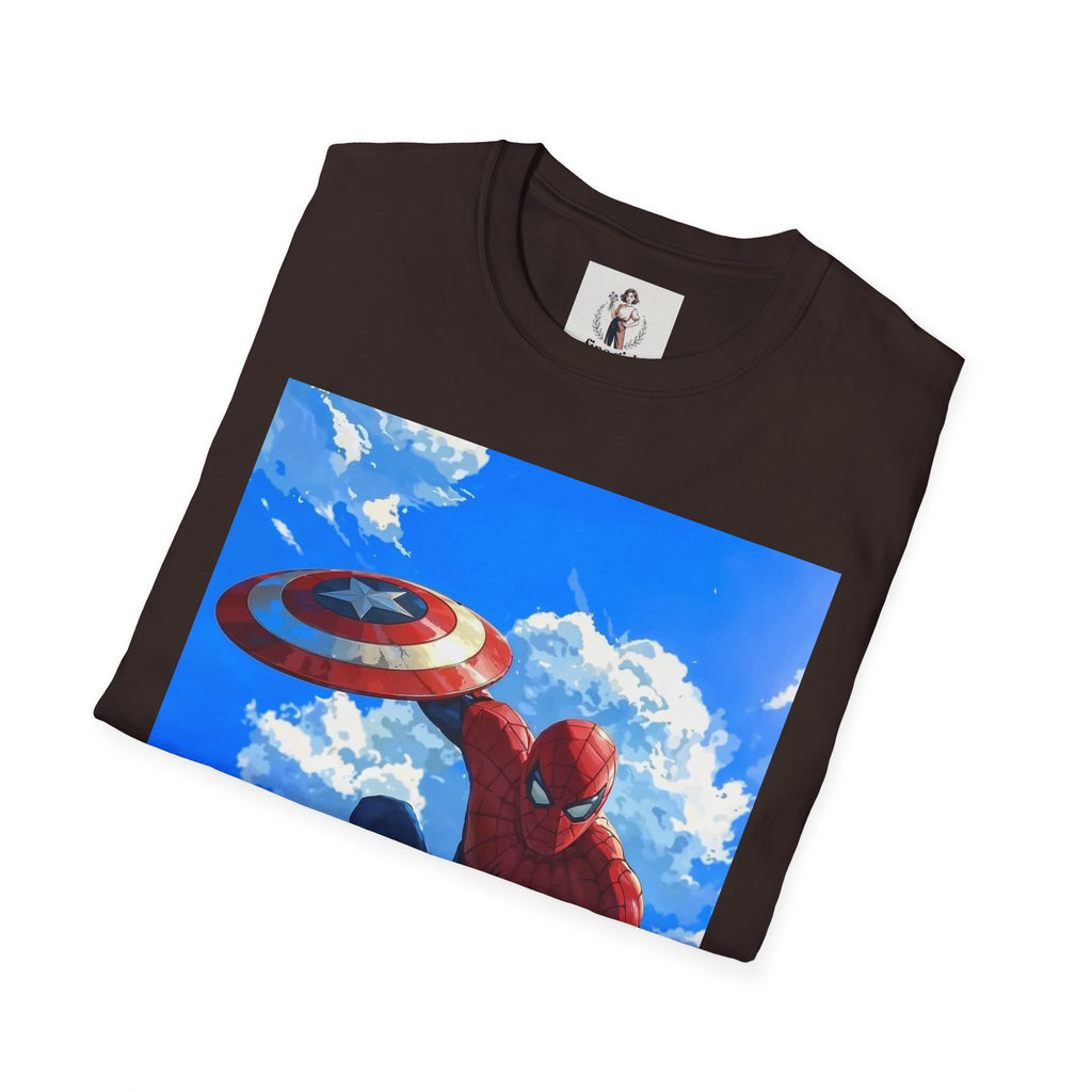 Spiderman Superhero Marvel Unisex Softstyle T-Shirt, Comic Book Tee, Geeky Clothing, Cosplay Costume Top