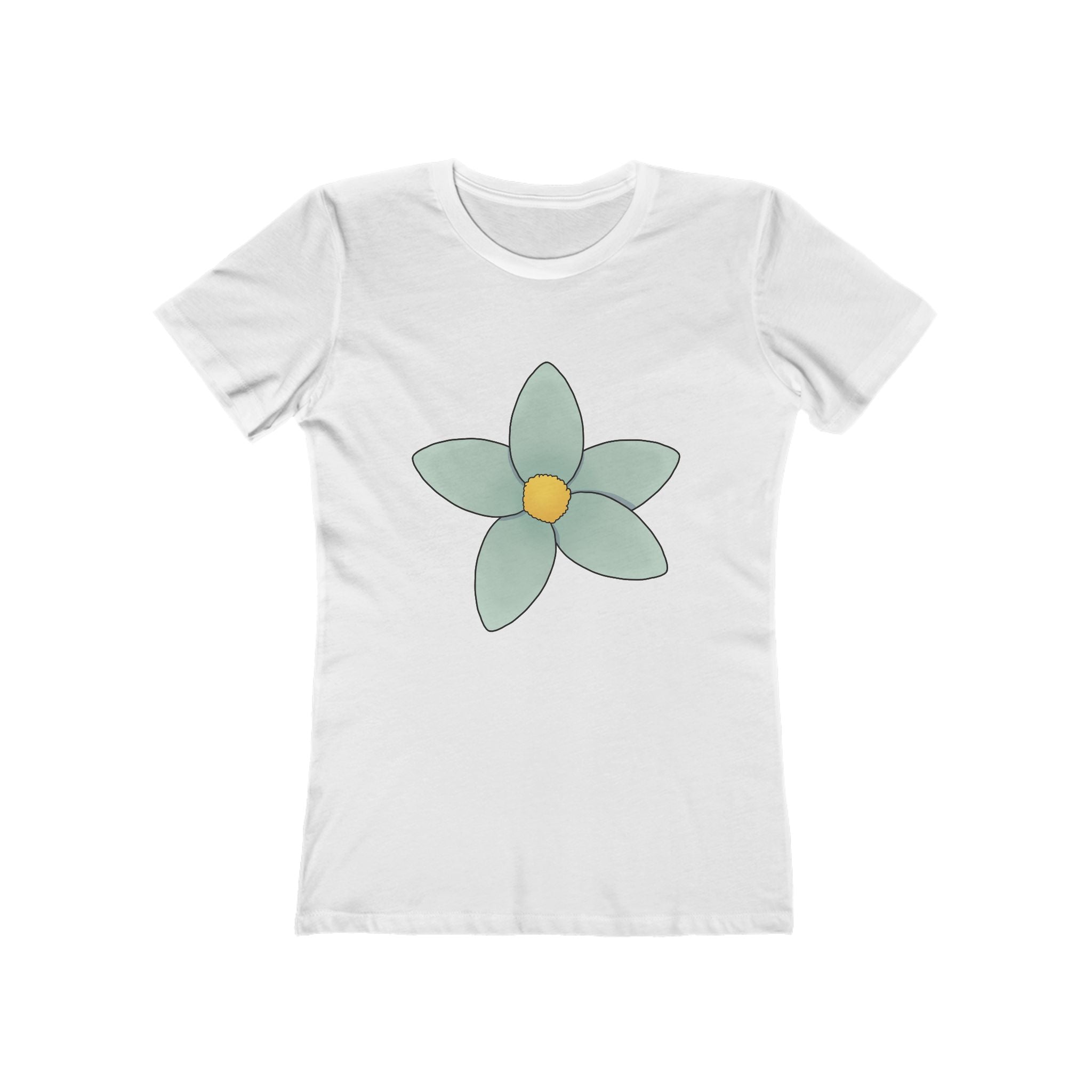 Flower Women's Tshirt, Floral Graphic Tee, Casual Top for Her, Spring Blossom Shirt, Botanical Print Blouse