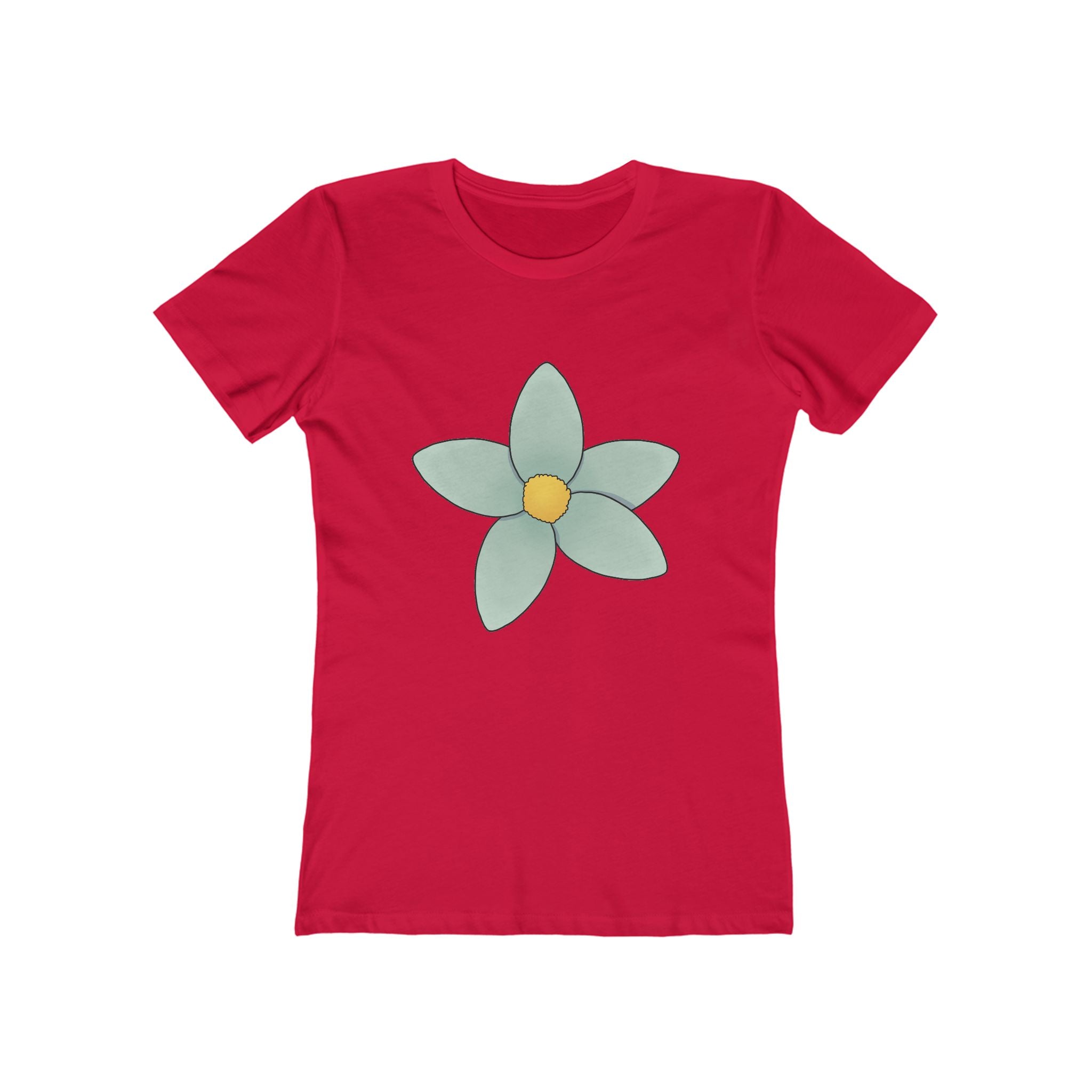 Flower Women's Tshirt, Floral Graphic Tee, Casual Top for Her, Spring Blossom Shirt, Botanical Print Blouse