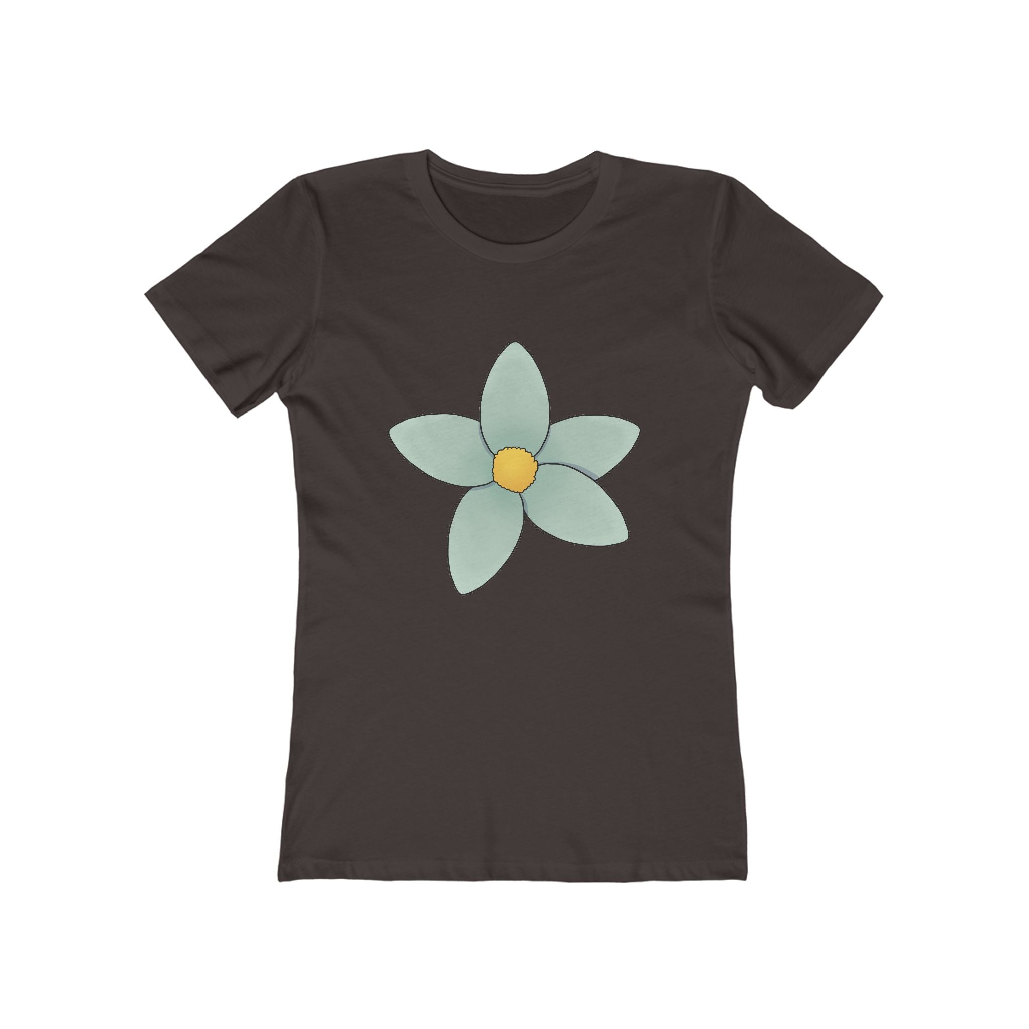 Flower Women's Tshirt, Floral Graphic Tee, Casual Top for Her, Spring Blossom Shirt, Botanical Print Blouse