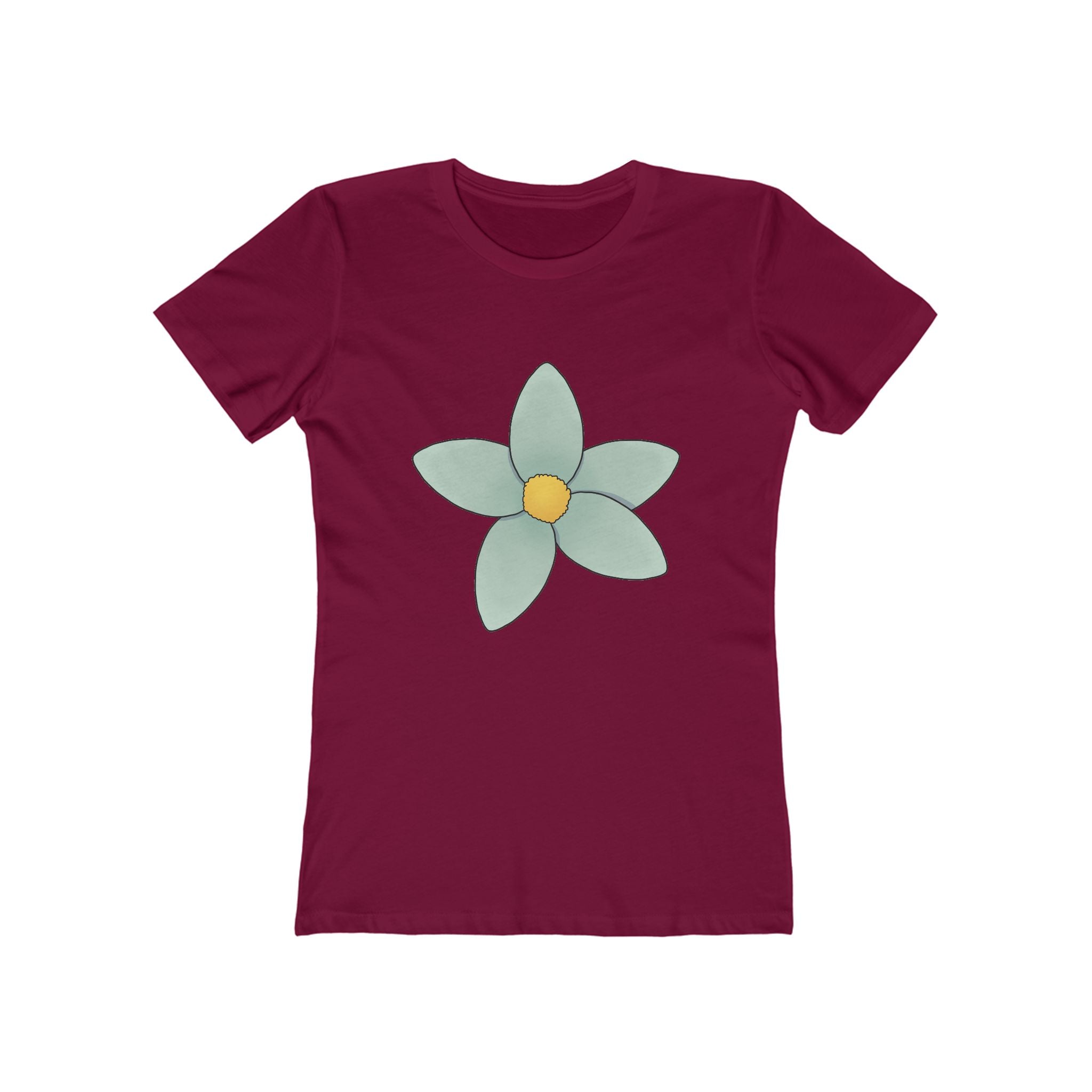 Flower Women's Tshirt, Floral Graphic Tee, Casual Top for Her, Spring Blossom Shirt, Botanical Print Blouse