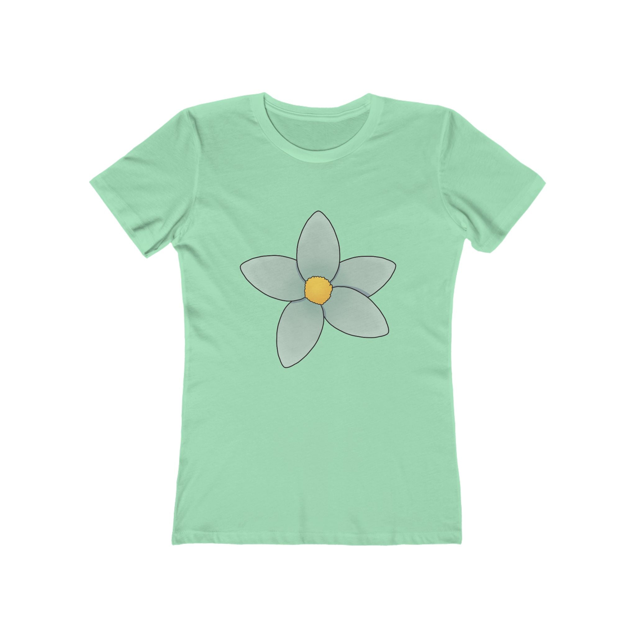 Flower Women's Tshirt, Floral Graphic Tee, Casual Top for Her, Spring Blossom Shirt, Botanical Print Blouse