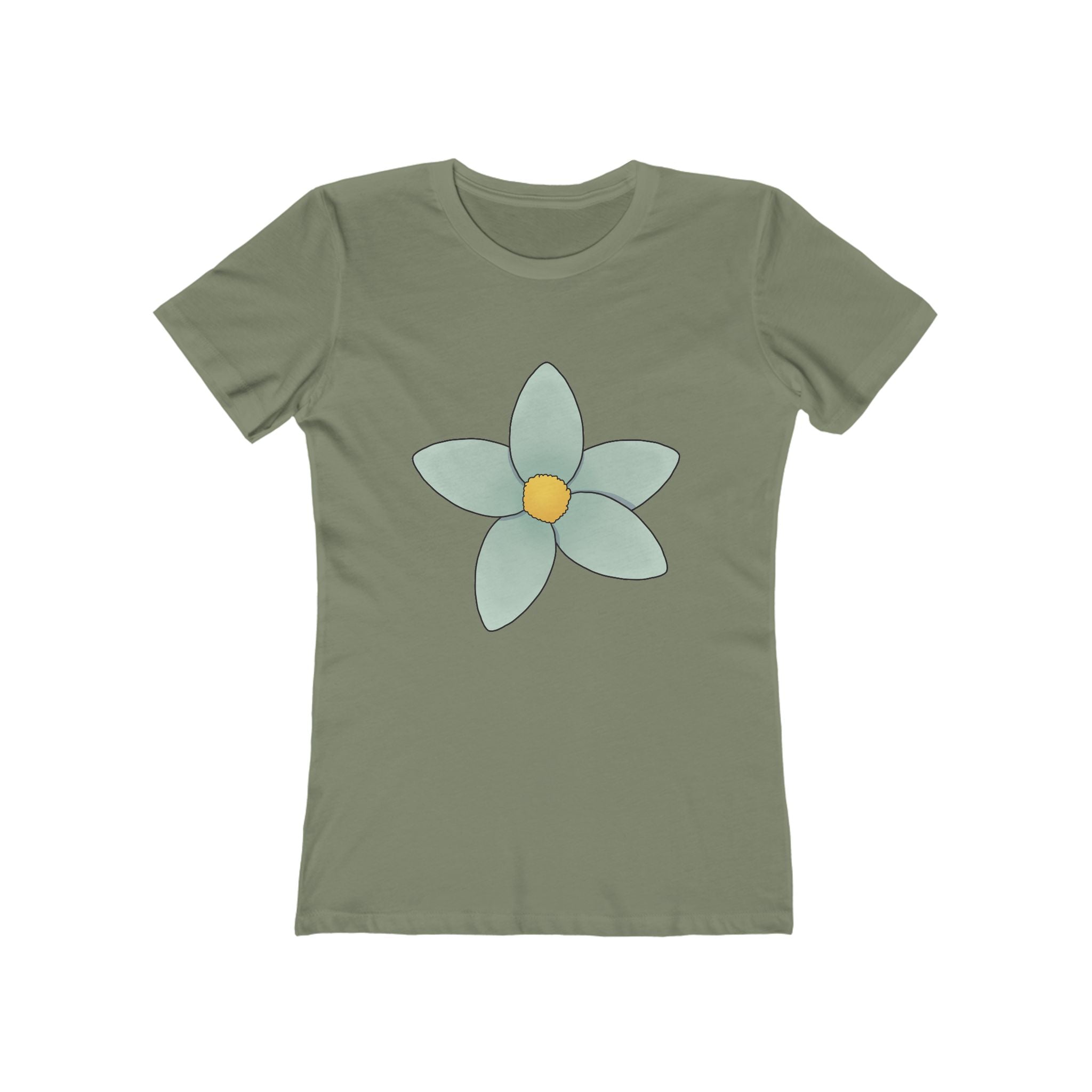 Flower Women's Tshirt, Floral Graphic Tee, Casual Top for Her, Spring Blossom Shirt, Botanical Print Blouse