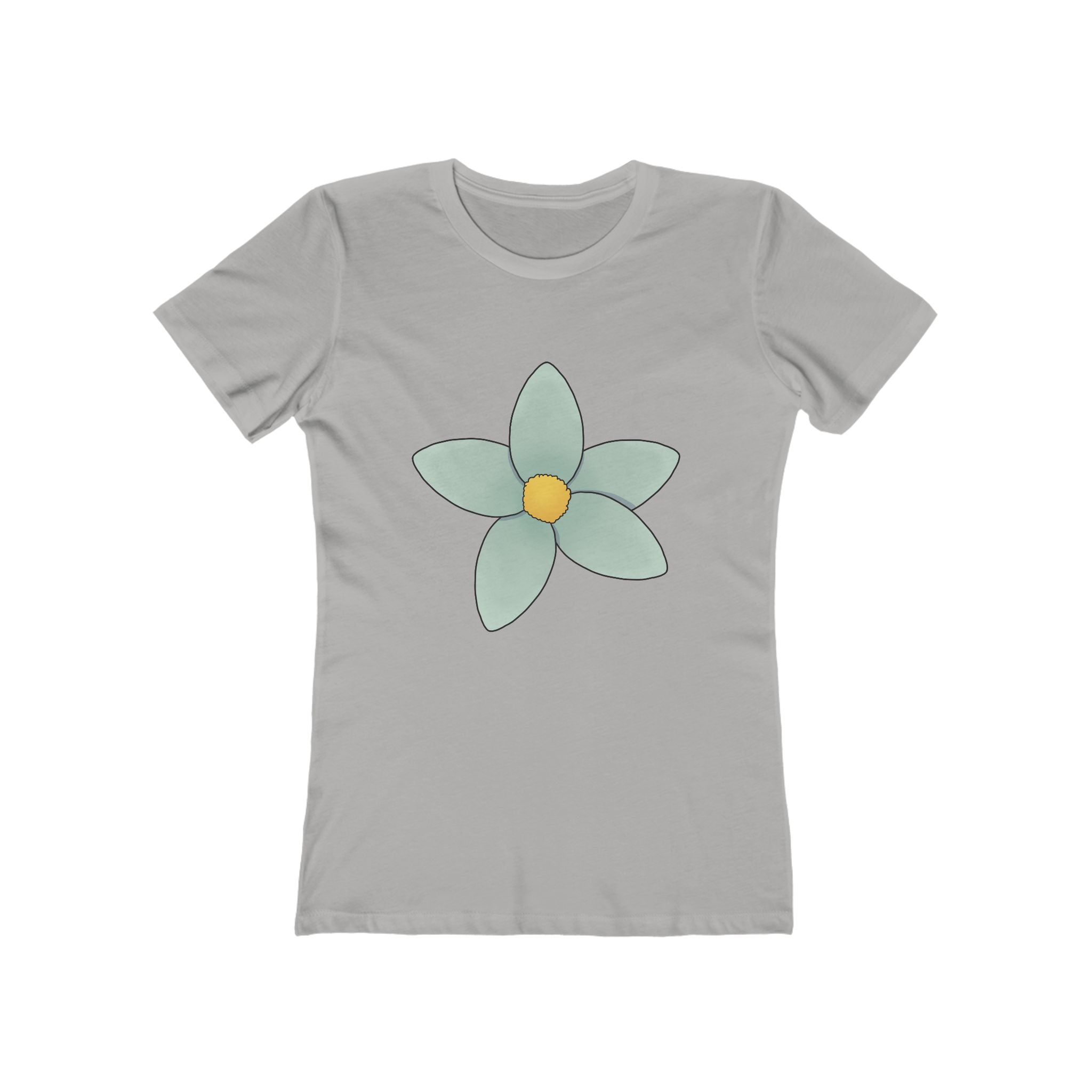 Flower Women's Tshirt, Floral Graphic Tee, Casual Top for Her, Spring Blossom Shirt, Botanical Print Blouse