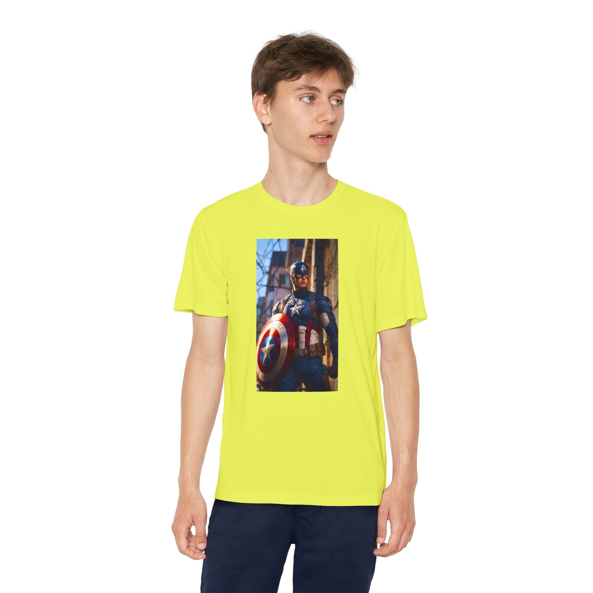 Captain America Superhero Marvel Patriotic, Kids Graphic T-Shirt, Boys Hero Top, Girls Comic Book Clothing, Birthday