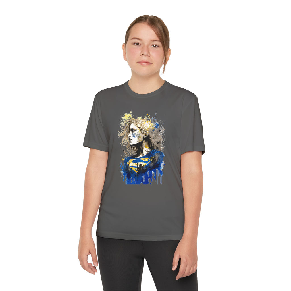 Superhero Youth T-Shirt Sports Graphic Tee, Cool Athletic Shirt for Kids