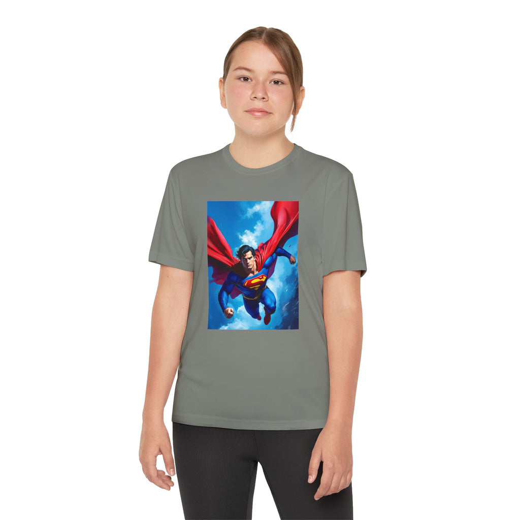 Superman Superhero Marvel T-Shirt, Youth Competitor Tee,  Kids Comic Book Hero Top, Children's Graphic Tee, Youth Super Power T-Shirt