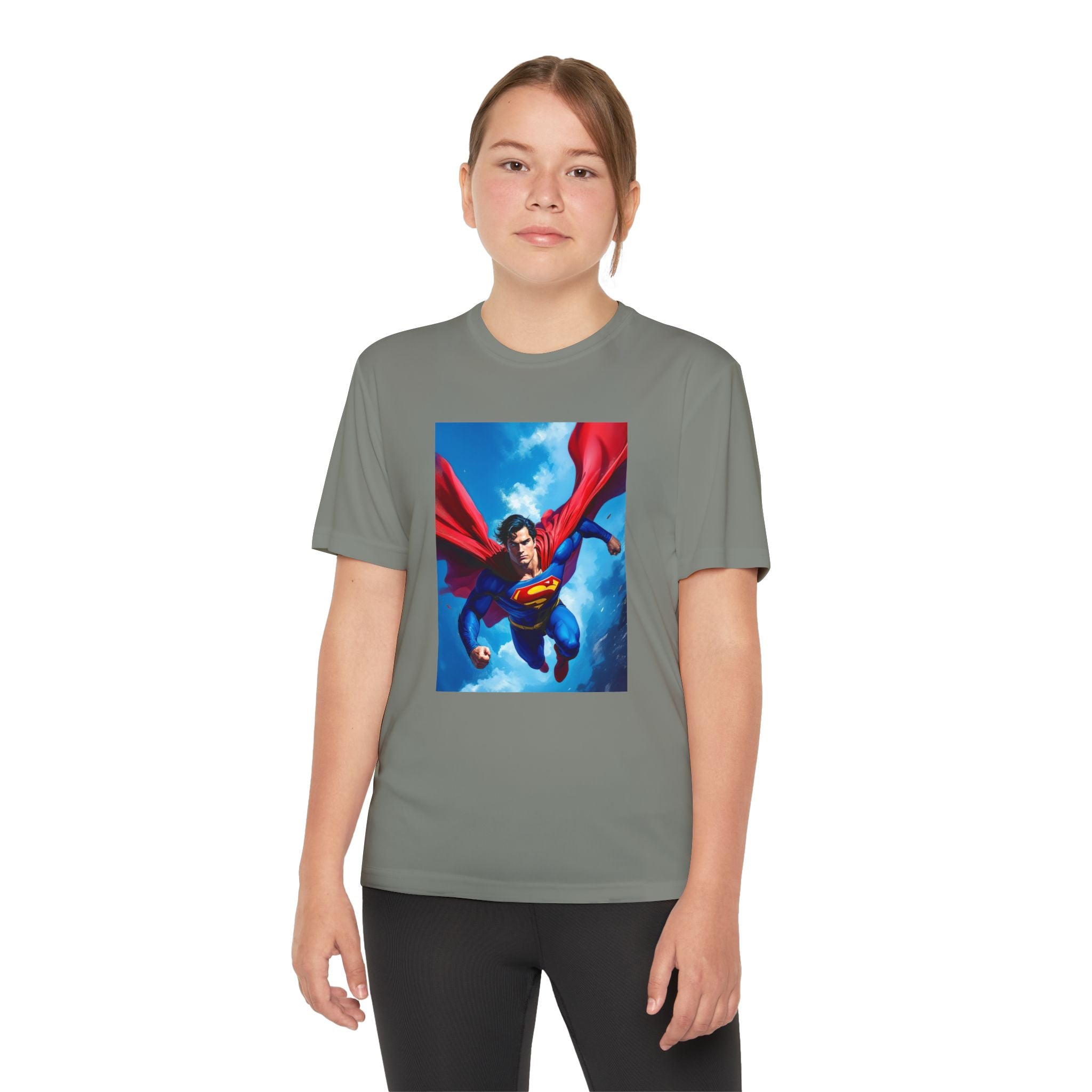 Superman Superhero Marvel T-Shirt, Youth Competitor Tee,  Kids Comic Book Hero Top, Children's Graphic Tee, Youth Super Power T-Shirt