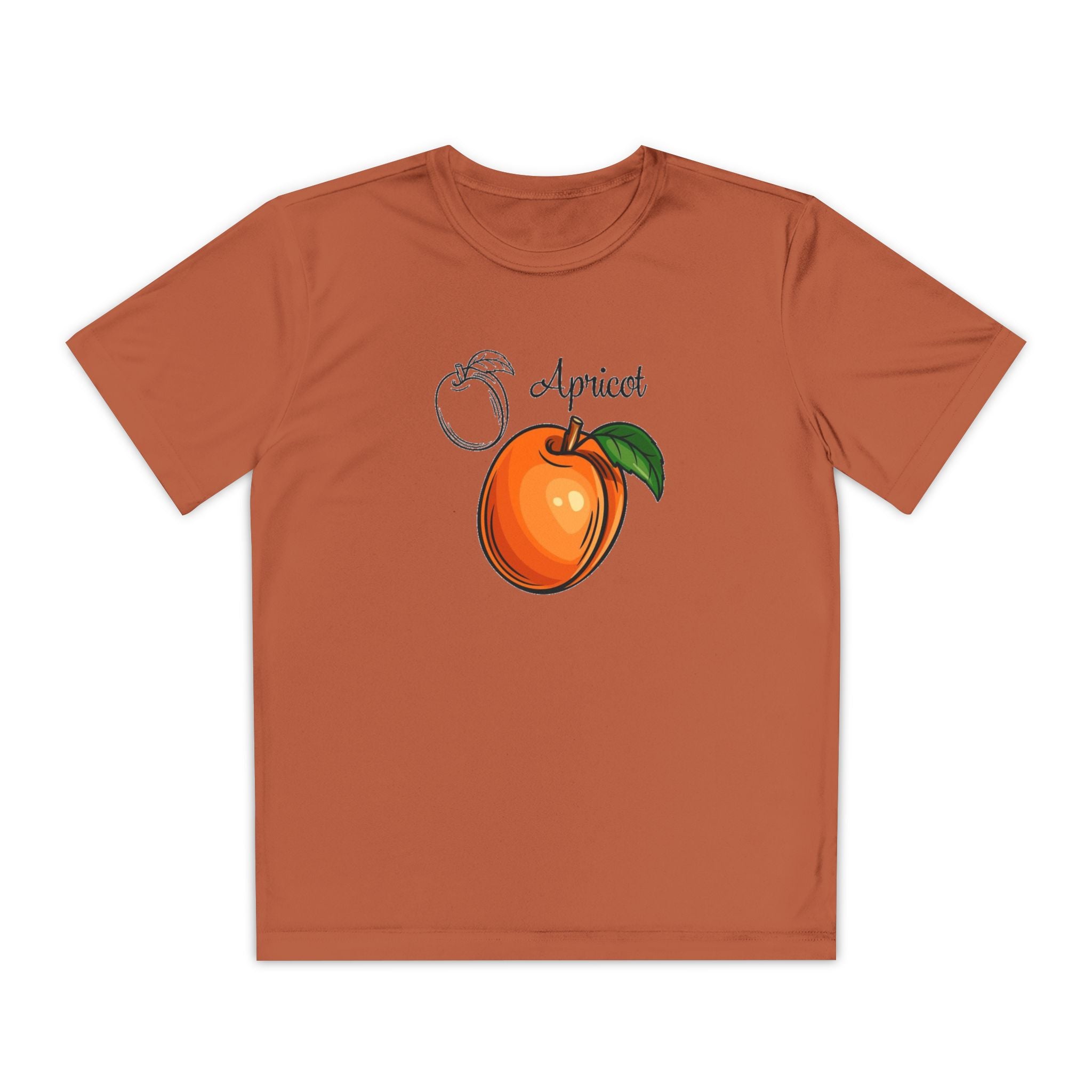 Apricot Youth T-Shirt Sports Graphic Tee, Cool Athletic Shirt for Kids, Perfect for Sports Events, Team Spirit