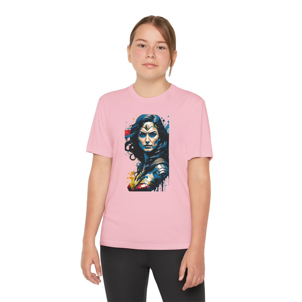 Superhero Youth T-Shirt Sports Graphic Tee, Cool Athletic Shirt for Kids