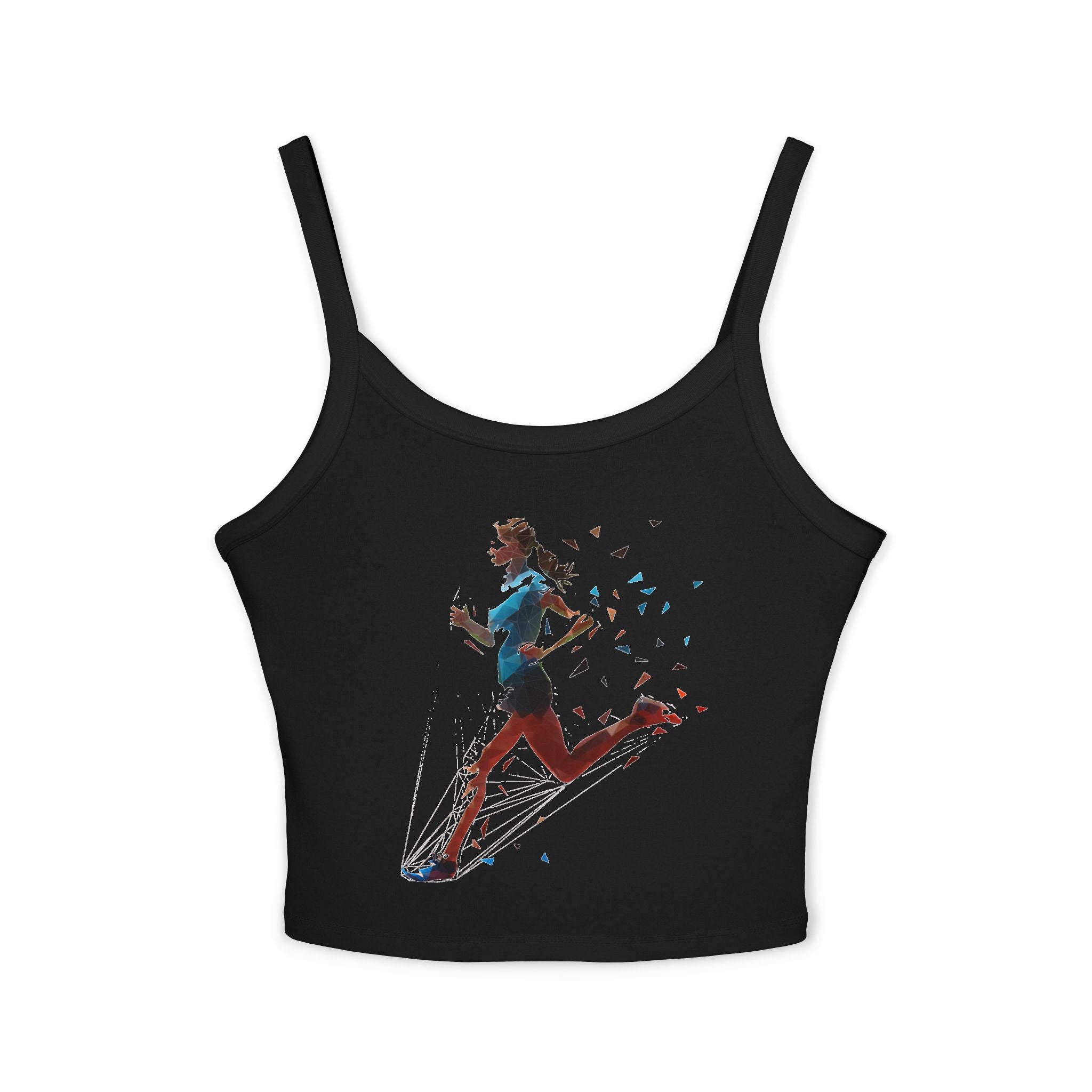 Running Woman Tank Top, Athletic Workout Top, Fitness Sleeveless Shirt, Jogging Muscle Tee, Exercise Gym Cami