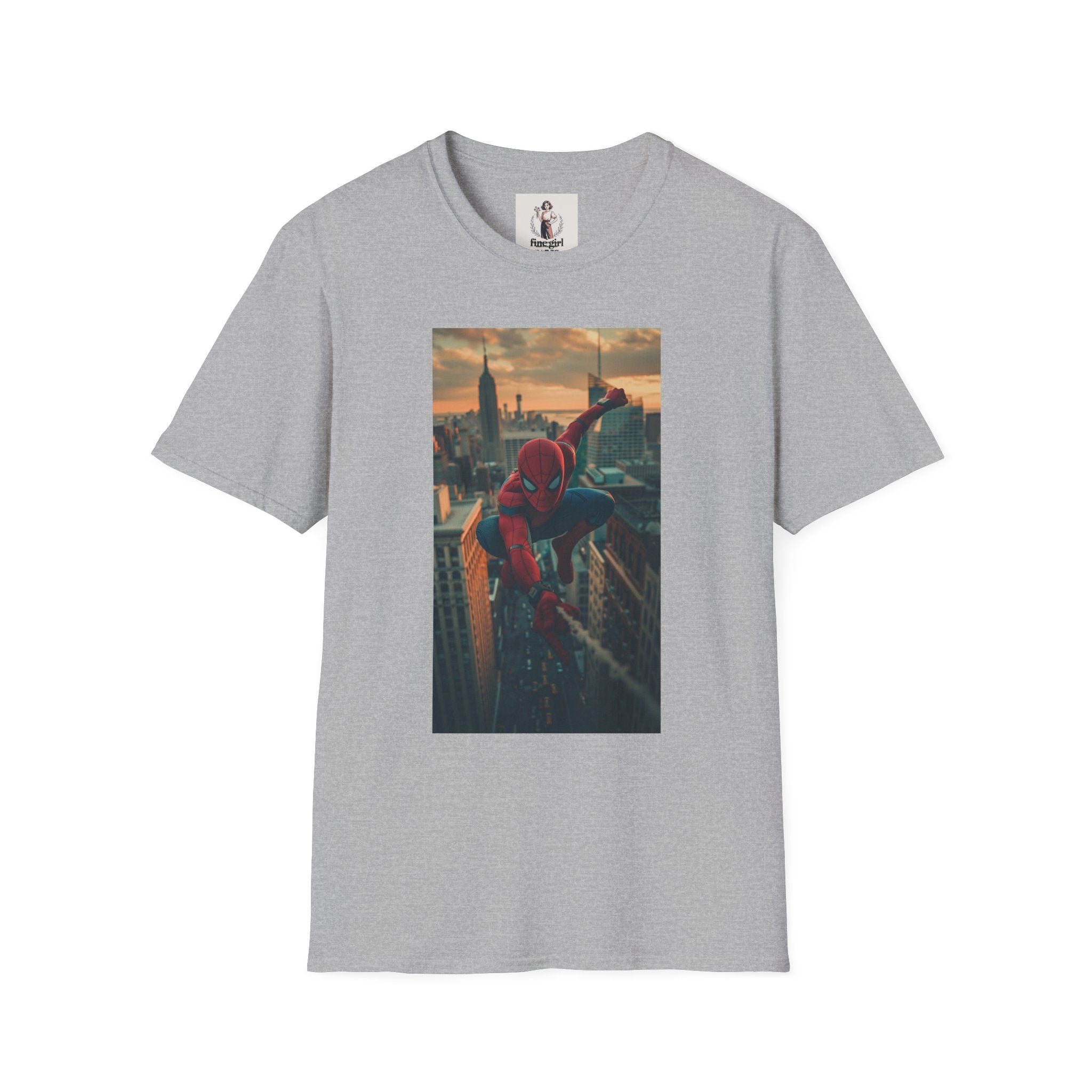 Spiderman Superhero Marvel Unisex Softstyle T-Shirt, Comic Book Tee, Geeky Clothing, Cosplay Costume Top
