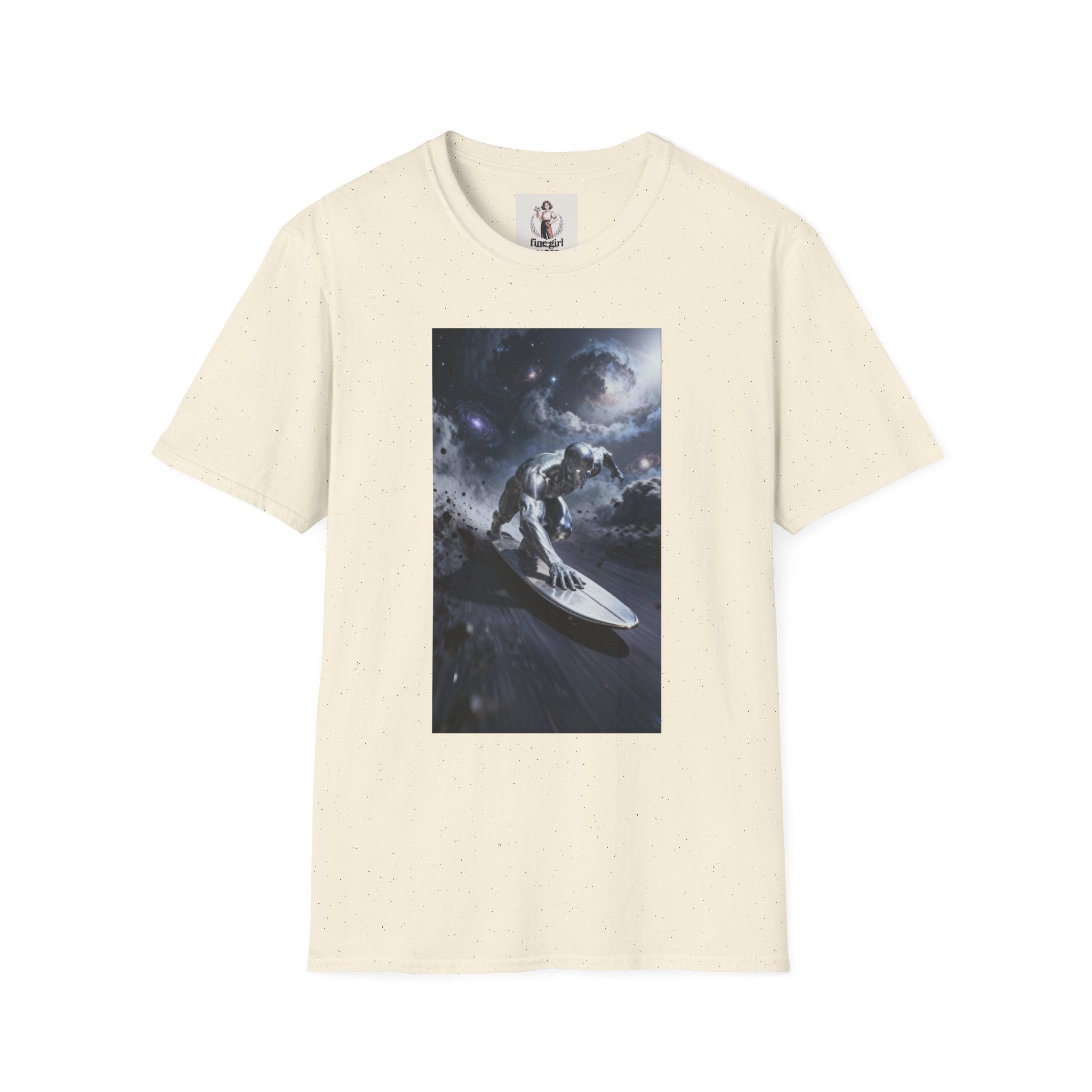 Silver Surfer Superhero Marvel Unisex Softstyle T-Shirt, Comic Book Tee, Geeky Clothing, Cosplay Costume Top