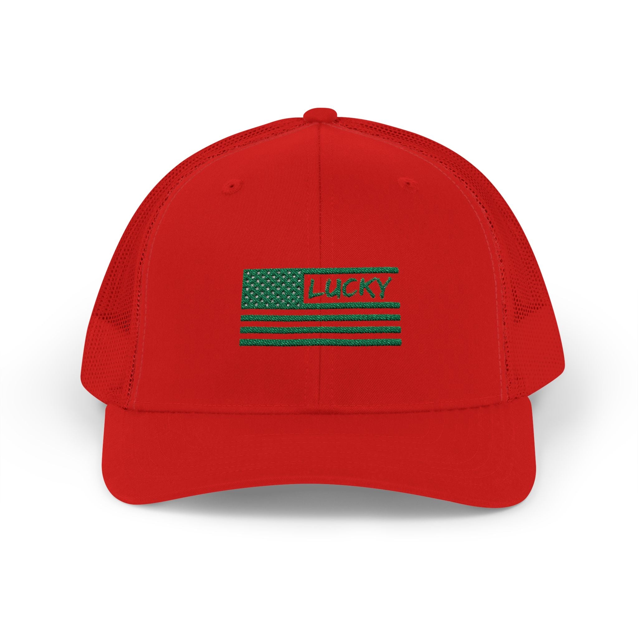 St. Patrick's Day Lucky 4-Leaf Clover Snapback Trucker Cap