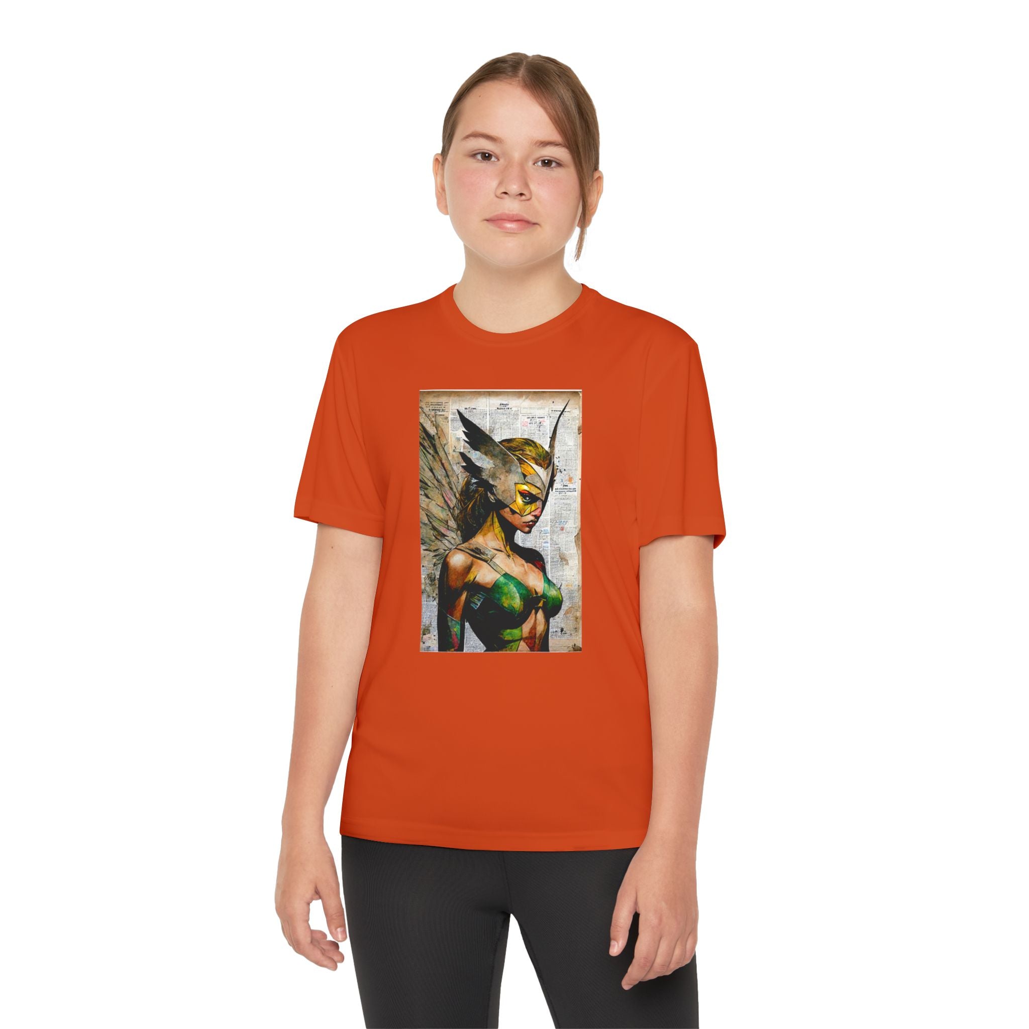 Superhero Youth T-Shirt Sports Graphic Tee, Cool Athletic Shirt for Kids