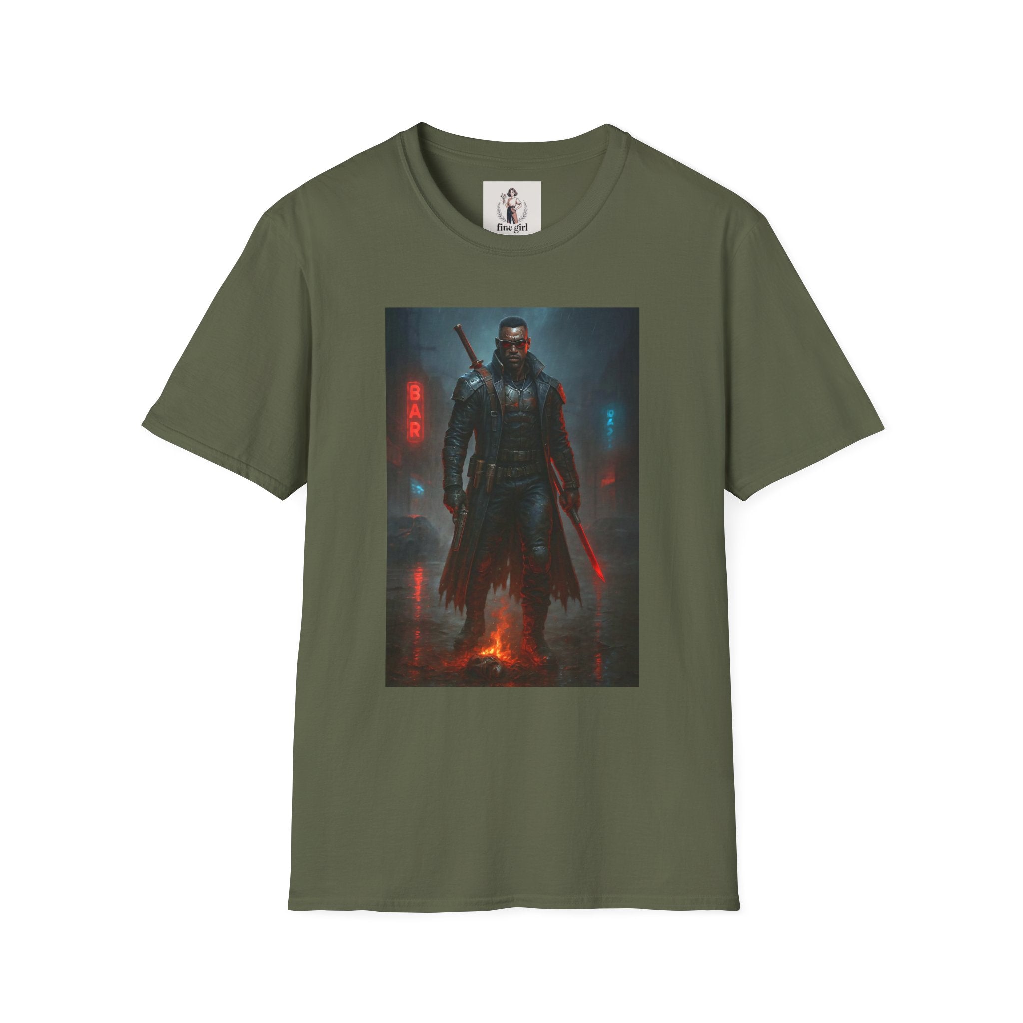 Blade Superhero Marvel Unisex Softstyle T-Shirt, Comic Book Tee, Geeky Clothing, Cosplay Costume Top