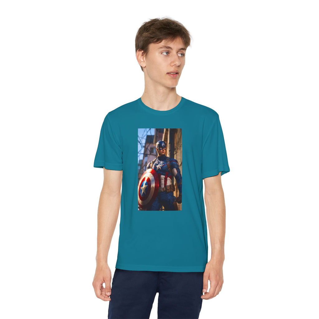 Captain America Superhero Marvel Patriotic, Kids Graphic T-Shirt, Boys Hero Top, Girls Comic Book Clothing, Birthday