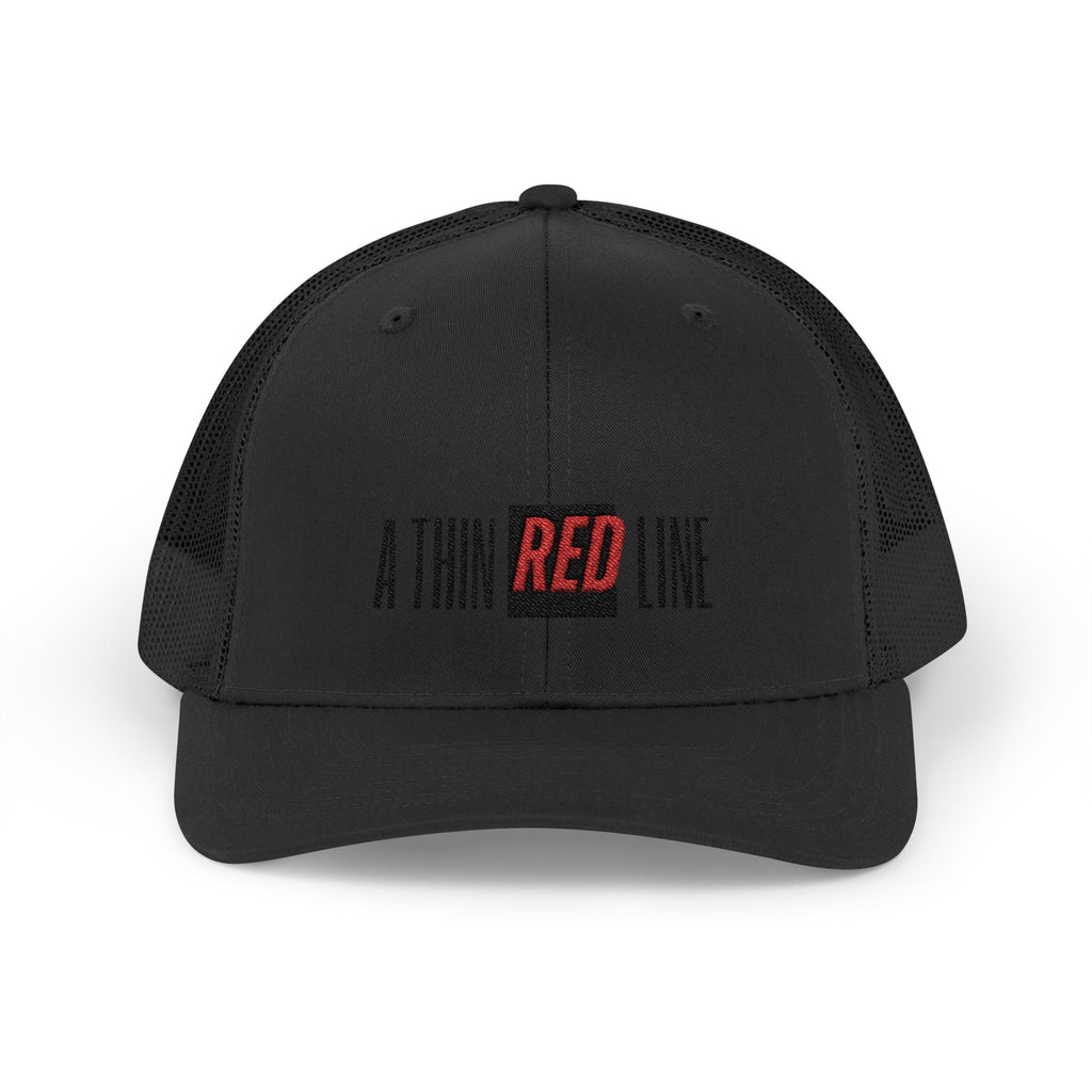 Firefighter Thin Red Line Snapback Trucker Cap with Thin Red Line Design, Ideal for First Responders, Everyday Wear