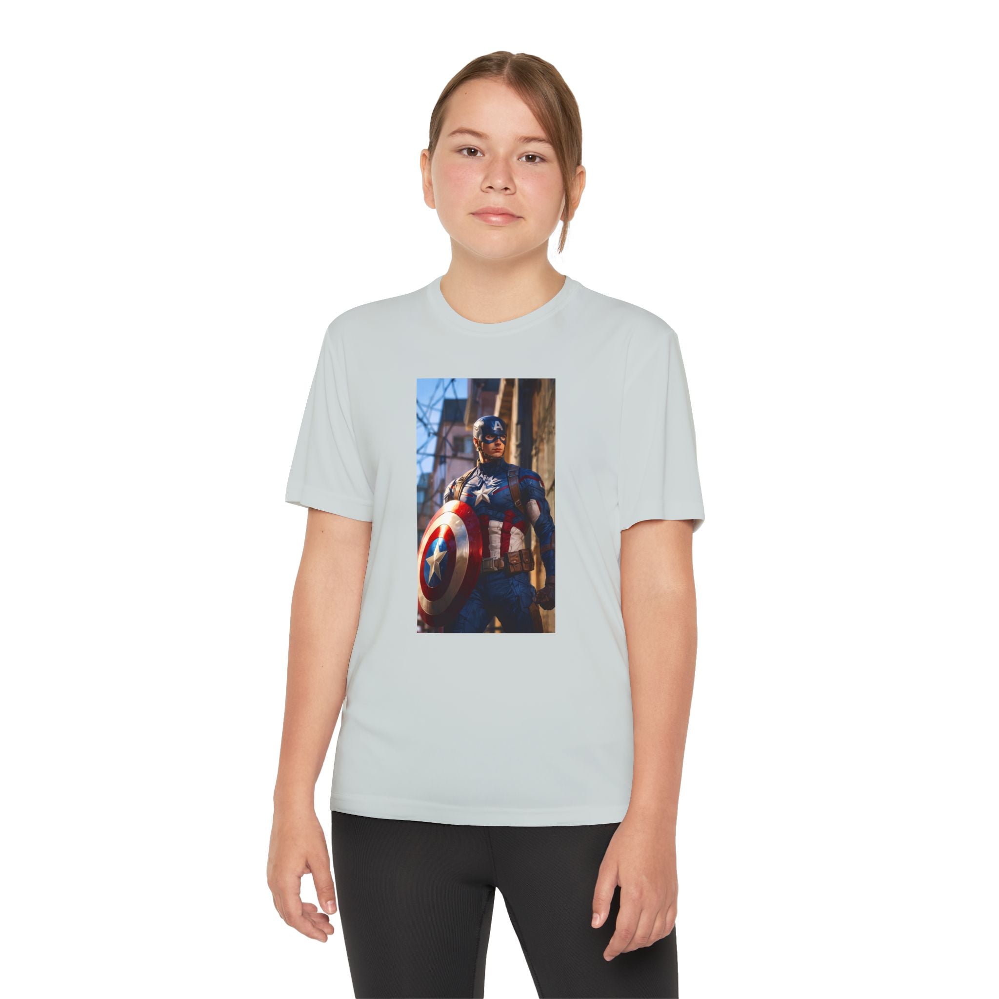 Captain America Superhero Marvel Patriotic, Kids Graphic T-Shirt, Boys Hero Top, Girls Comic Book Clothing, Birthday
