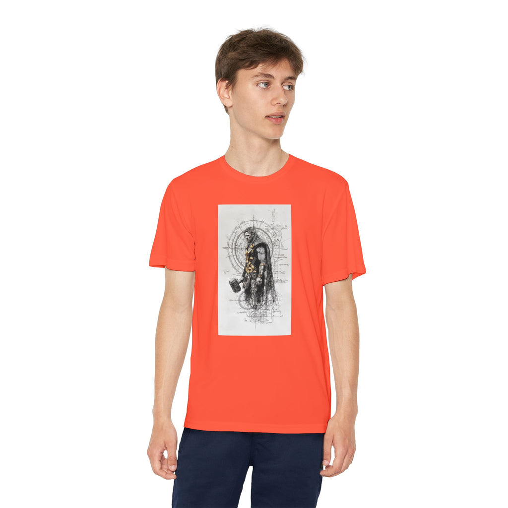 Superhero Youth T-Shirt Sports Graphic Tee, Cool Athletic Shirt for Kids