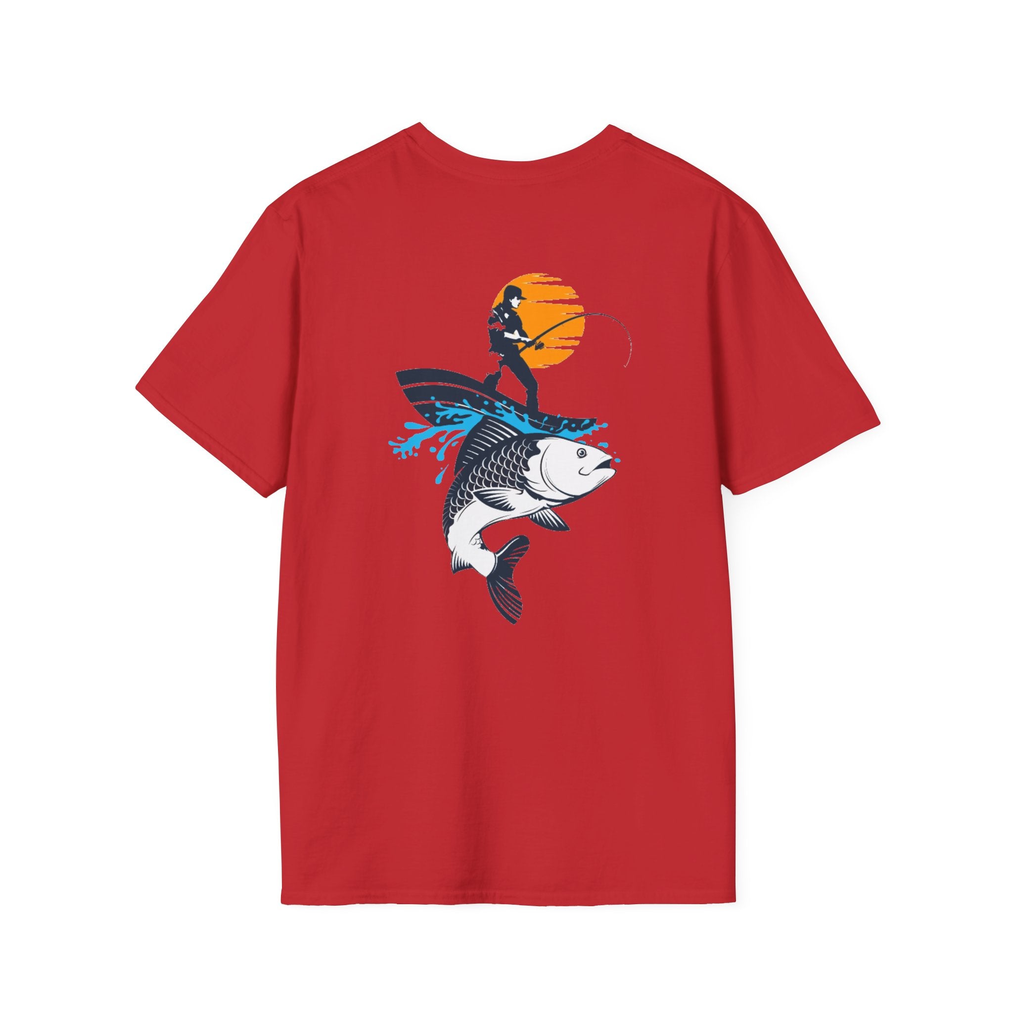 Patriotic Fishing Tshirt, American Flag Tee, 4th of July Shirt, USA Independence Day Top, Patriotic Graphic Tee, Unisex Patriotic