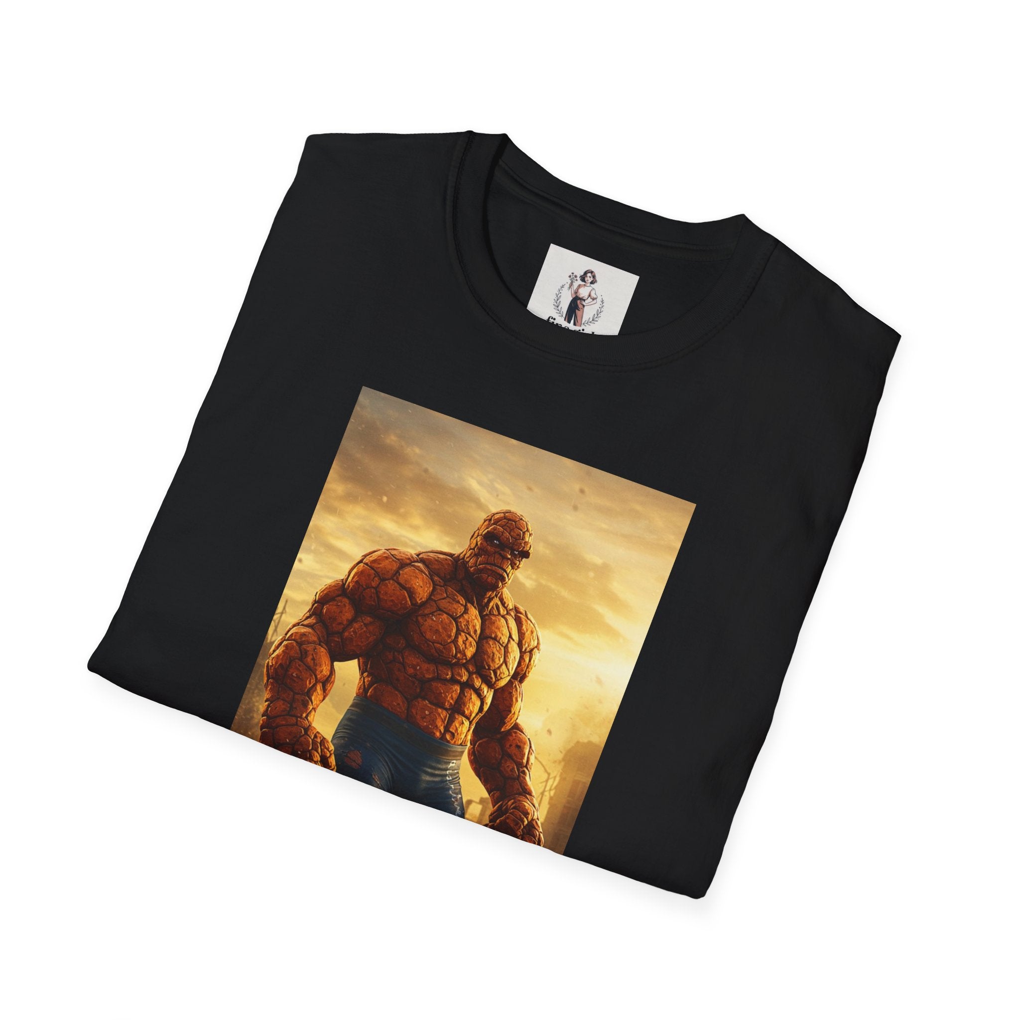 The Thing Superhero Marvel Unisex Softstyle T-Shirt, Comic Book Tee, Geeky Clothing, Cosplay Costume Top