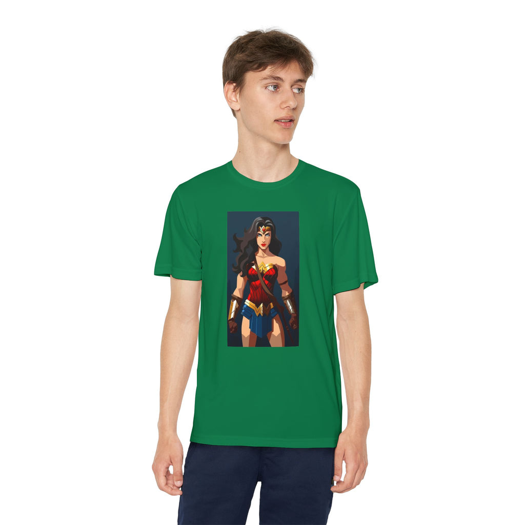 Superhero Youth T-Shirt Sports Graphic Tee, Cool Athletic Shirt for Kids