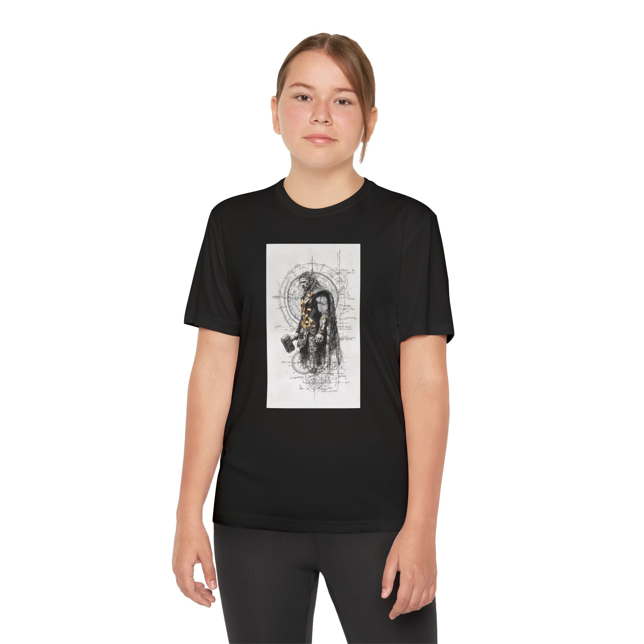 Superhero Youth T-Shirt Sports Graphic Tee, Cool Athletic Shirt for Kids