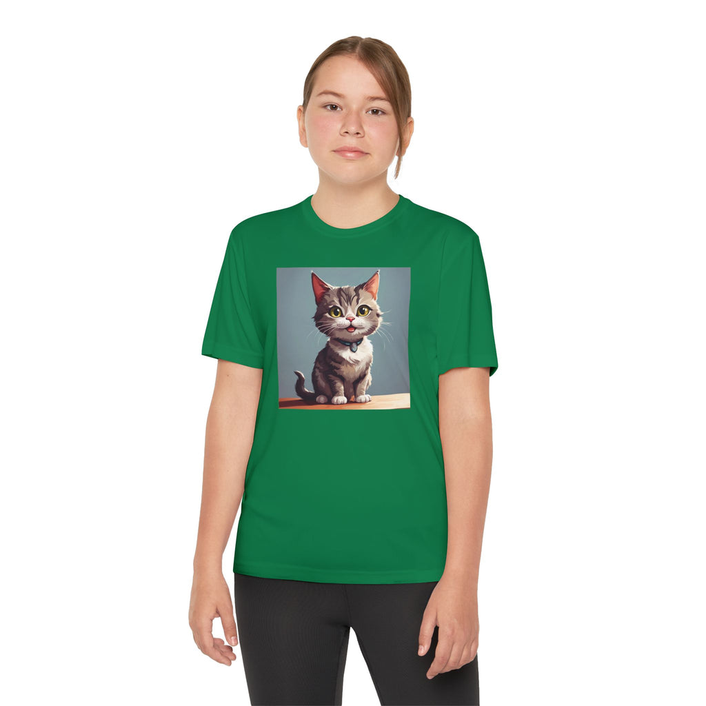 Youth Tee, Cute Kitten Graphic Shirt for Kids, Cat Lover Gift, Animal Theme Top, Children's Clothing, Feline Print Apparel