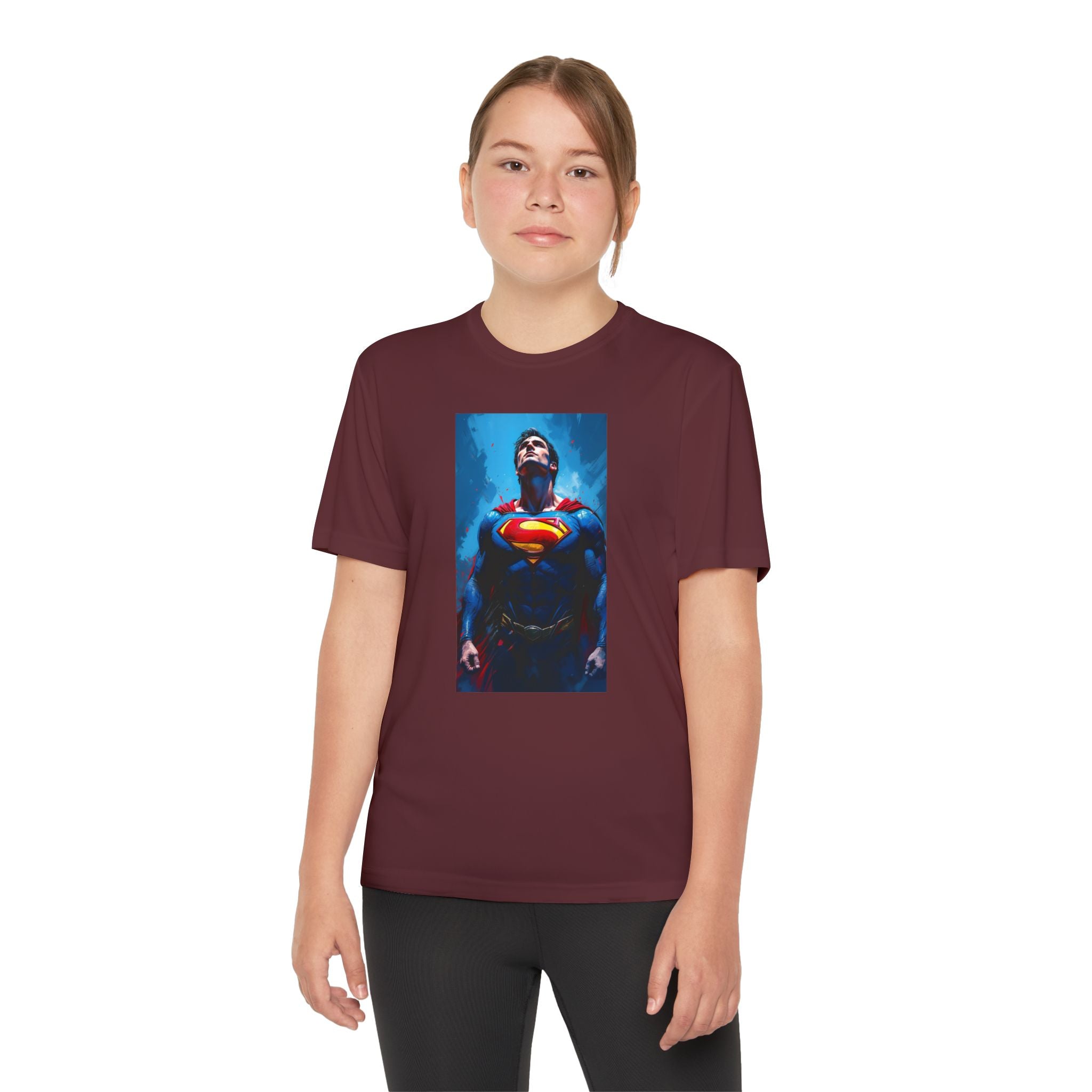 Superman Superhero Marvel T-Shirt, Youth Competitor Tee,  Kids Comic Book Hero Top, Children's Graphic Tee, Youth Super Power T-Shirt