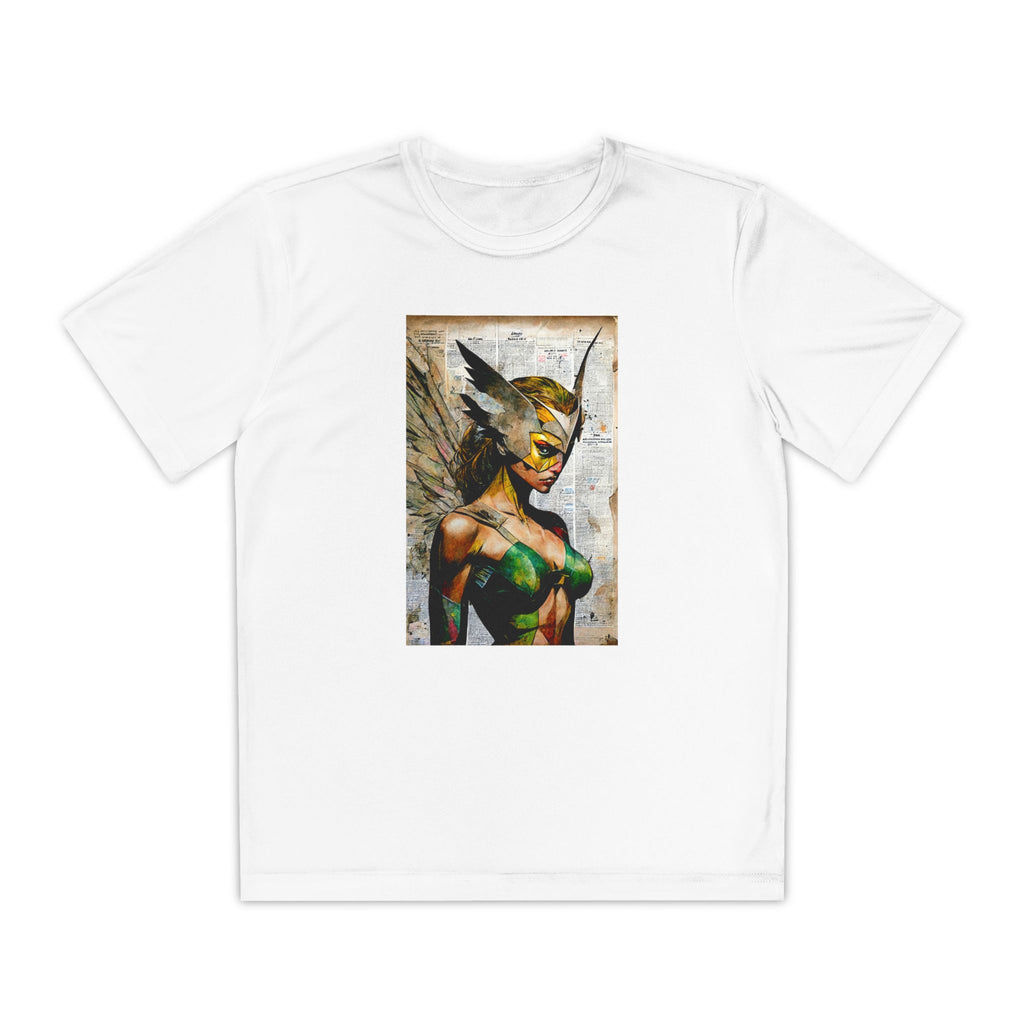 Superhero Youth T-Shirt Sports Graphic Tee, Cool Athletic Shirt for Kids