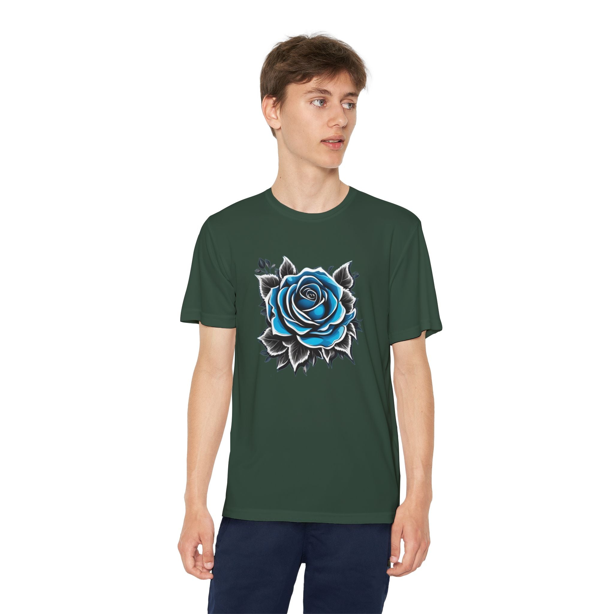 Flower Youth T-Shirt Sports Graphic Tee, Cool Athletic Shirt for Kids