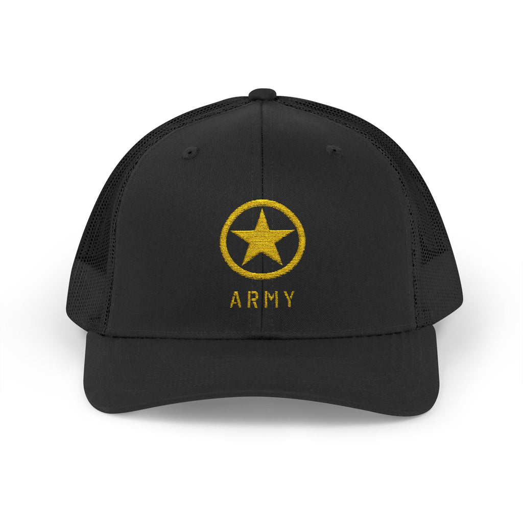 US Army Snapback Trucker Cap with Thin Red Line Design, Ideal for First Responders, Supportive Gifts, Memorials, Everyday Wear