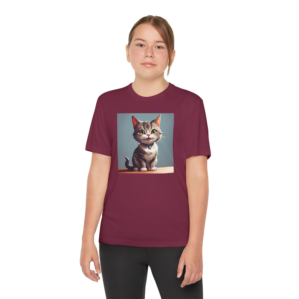 Youth Tee, Cute Kitten Graphic Shirt for Kids, Cat Lover Gift, Animal Theme Top, Children's Clothing, Feline Print Apparel