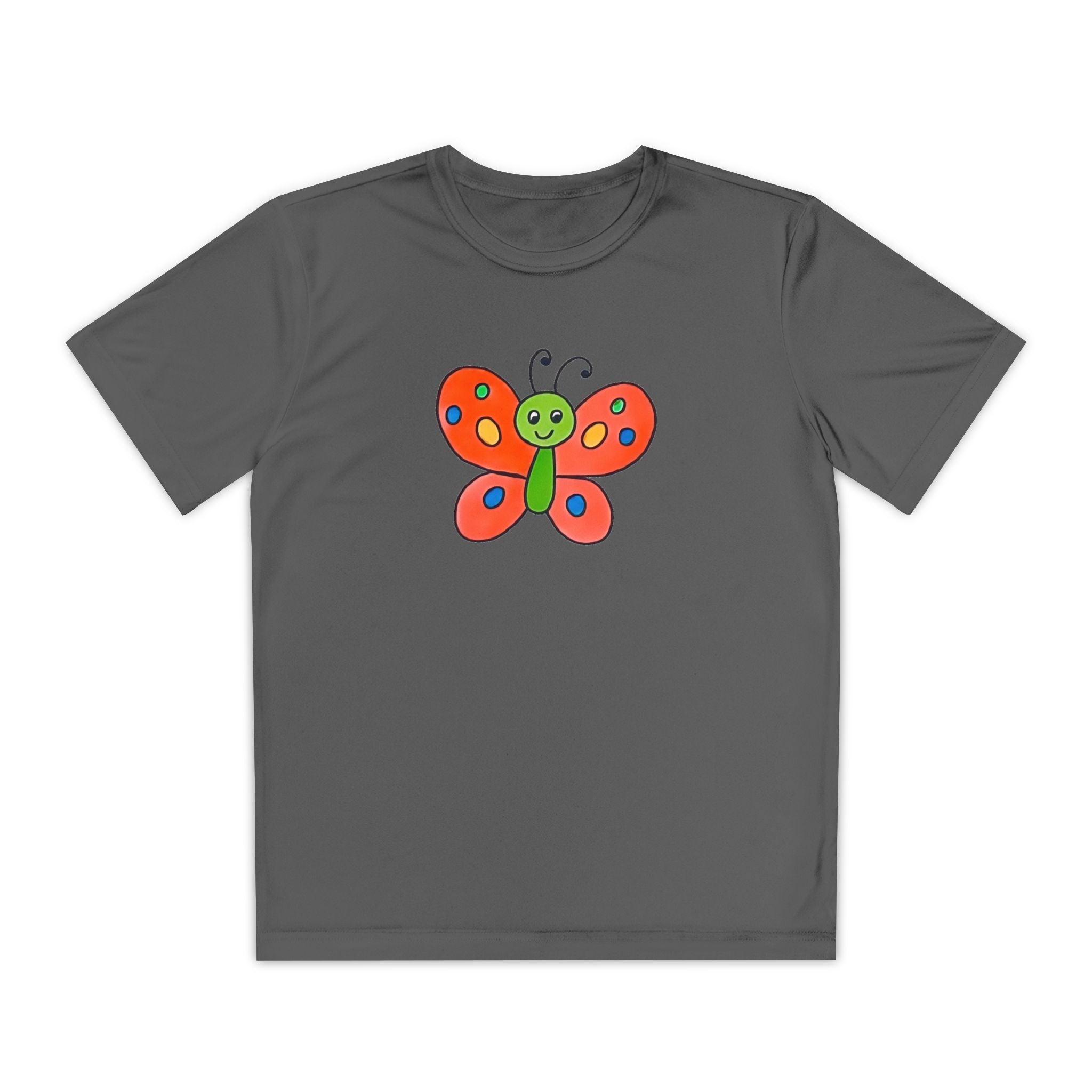 Butterffy Youth T-Shirt Sports Graphic Tee, Cool Athletic Shirt for Kids, Perfect for Sports Events, Team Spirit