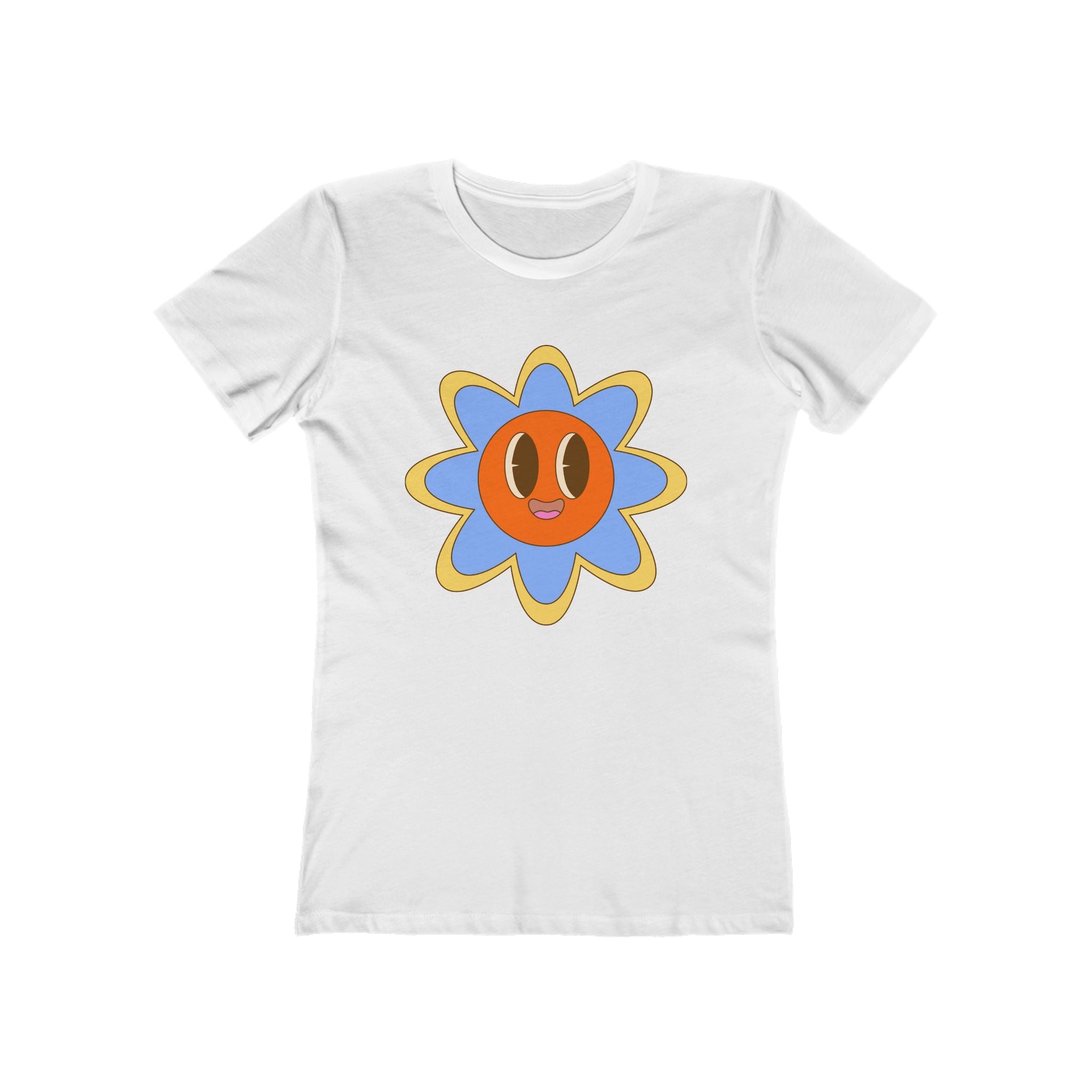 Flower Women's Tshirt, Floral Graphic Tee, Casual Top for Her, Spring Blossom Shirt, Botanical Print Blouse