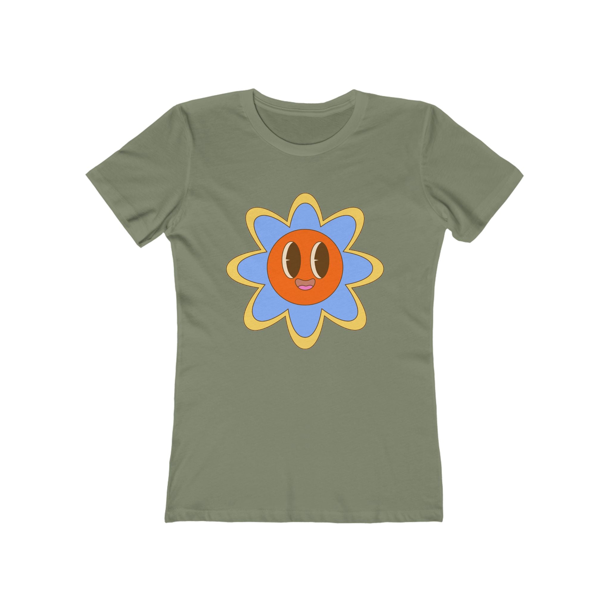 Flower Women's Tshirt, Floral Graphic Tee, Casual Top for Her, Spring Blossom Shirt, Botanical Print Blouse