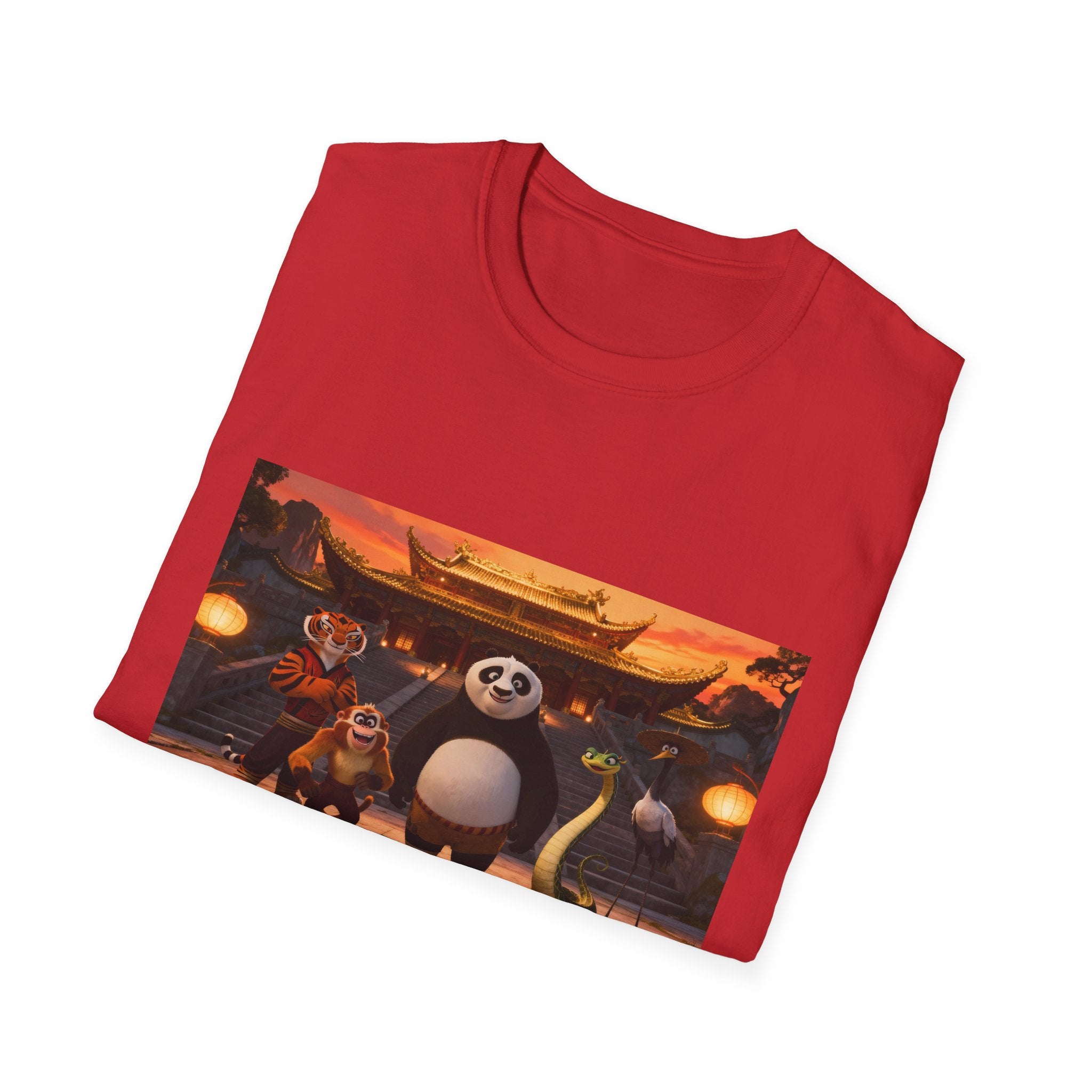 Kung Fu Panda Unisex Softstyle T-Shirt, DreamWorks Animation Youth Competitor Tee, Graphic Tee, Movie Fan Gift, Cult Classic Shirt, Comfy