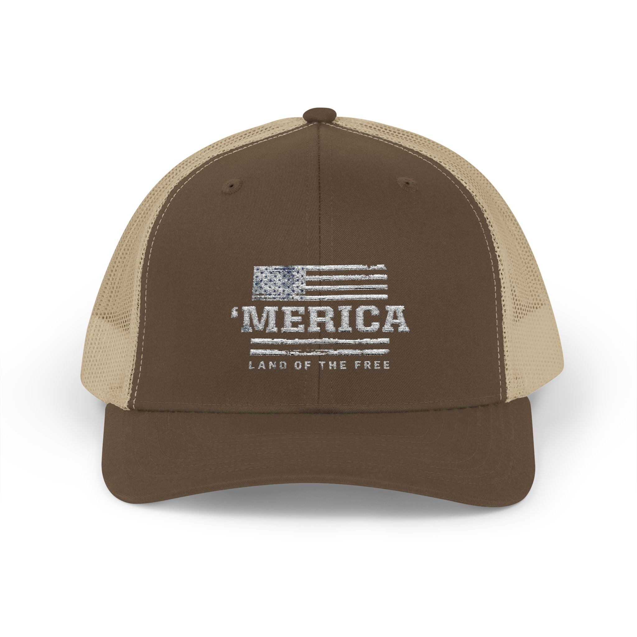 Merica Patriotic Snapback Trucker Cap with Thin Red Line Design, Ideal for First Responders, Supportive Gifts, Memorials, Everyday Wear