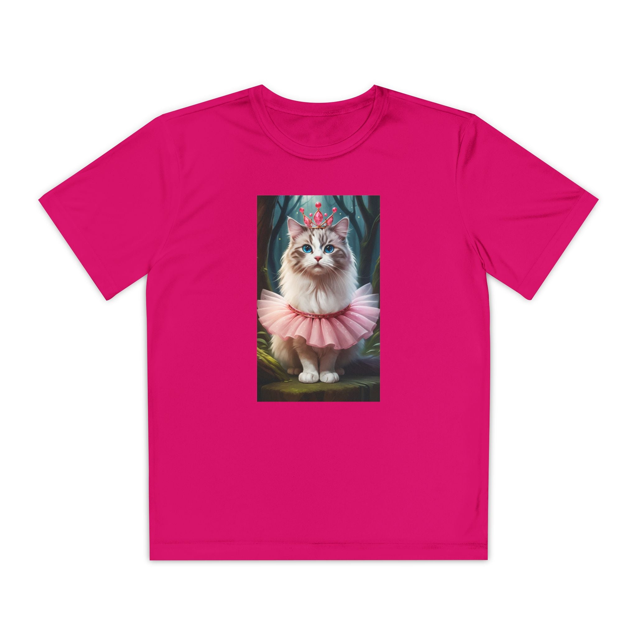 Graphic Tee, Cute Cartoon Kitten, Kids Animal Lover Shirt, Kitty Princess Design, Youth Tee for Girls and Boys, Funny Cat Shirt, Gift for